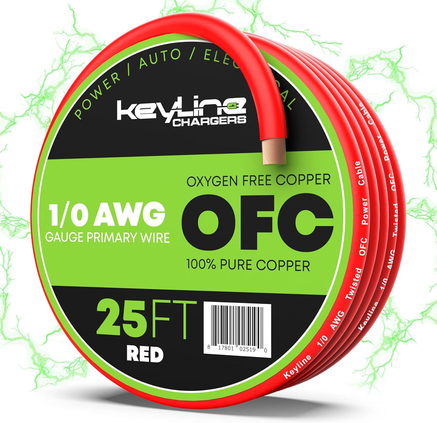 1/0 Gauge Wire for Automotive Electrical Wiring - Heavy-Duty OFC