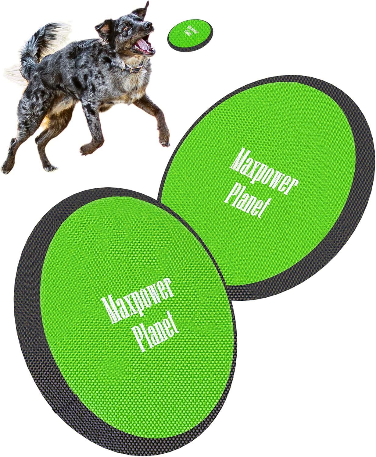 Maxpower Planet 10 Dog Flying Disc X2 Pack - Soft Catch Toy