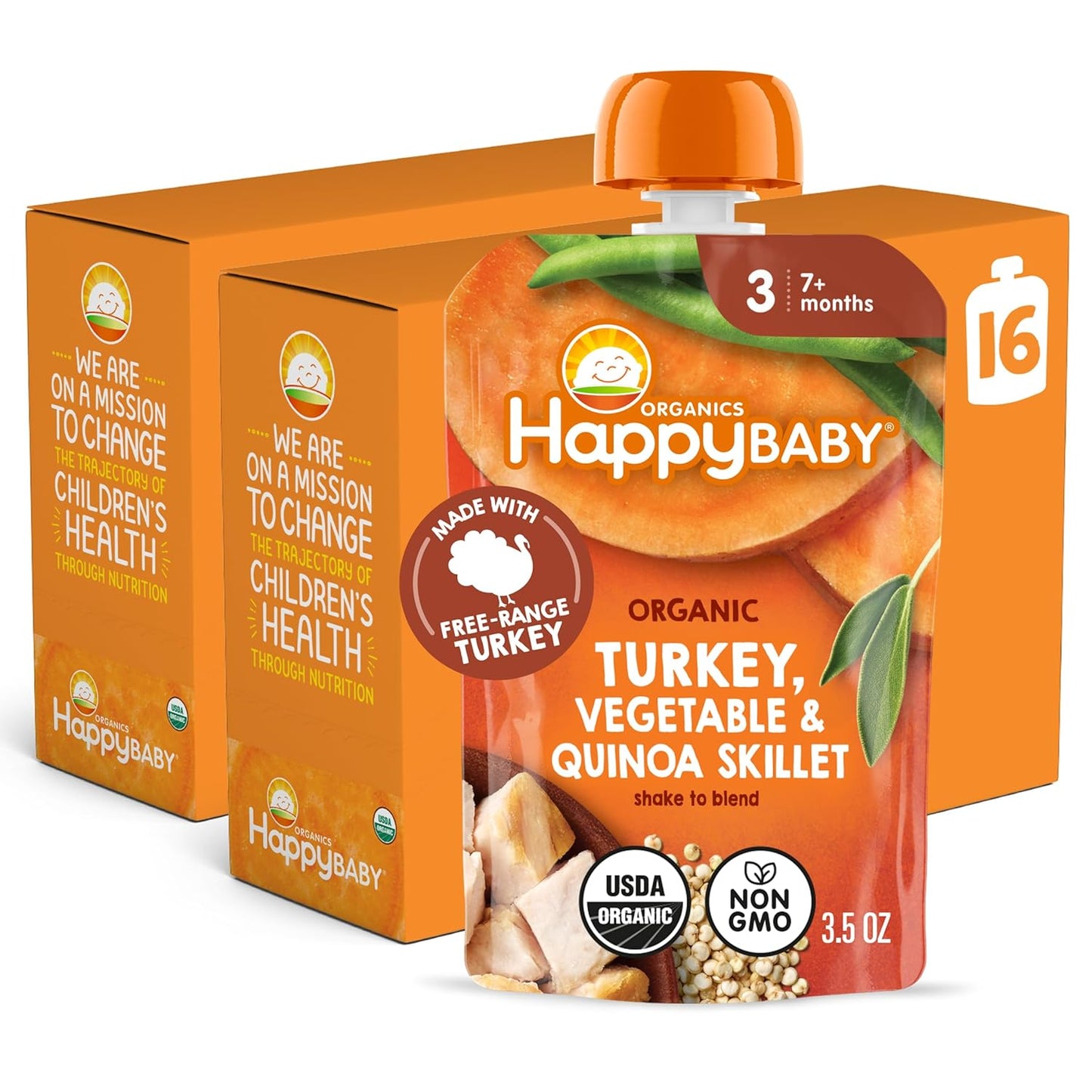 Happy Baby Organics Savory Blends Stage 3 Baby Food Puree