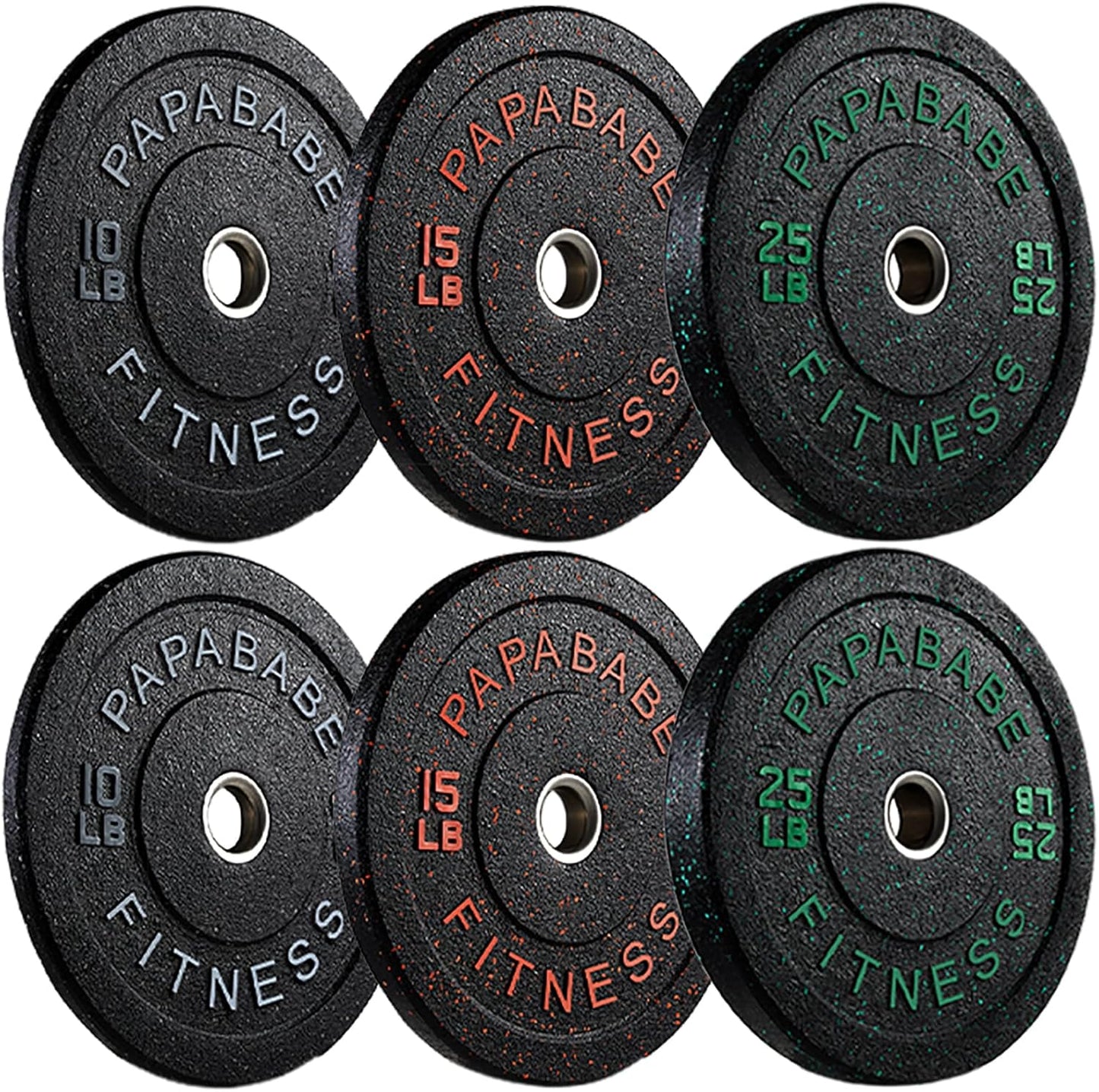 Papababe Weight Plates Set for Barbell Strength Training