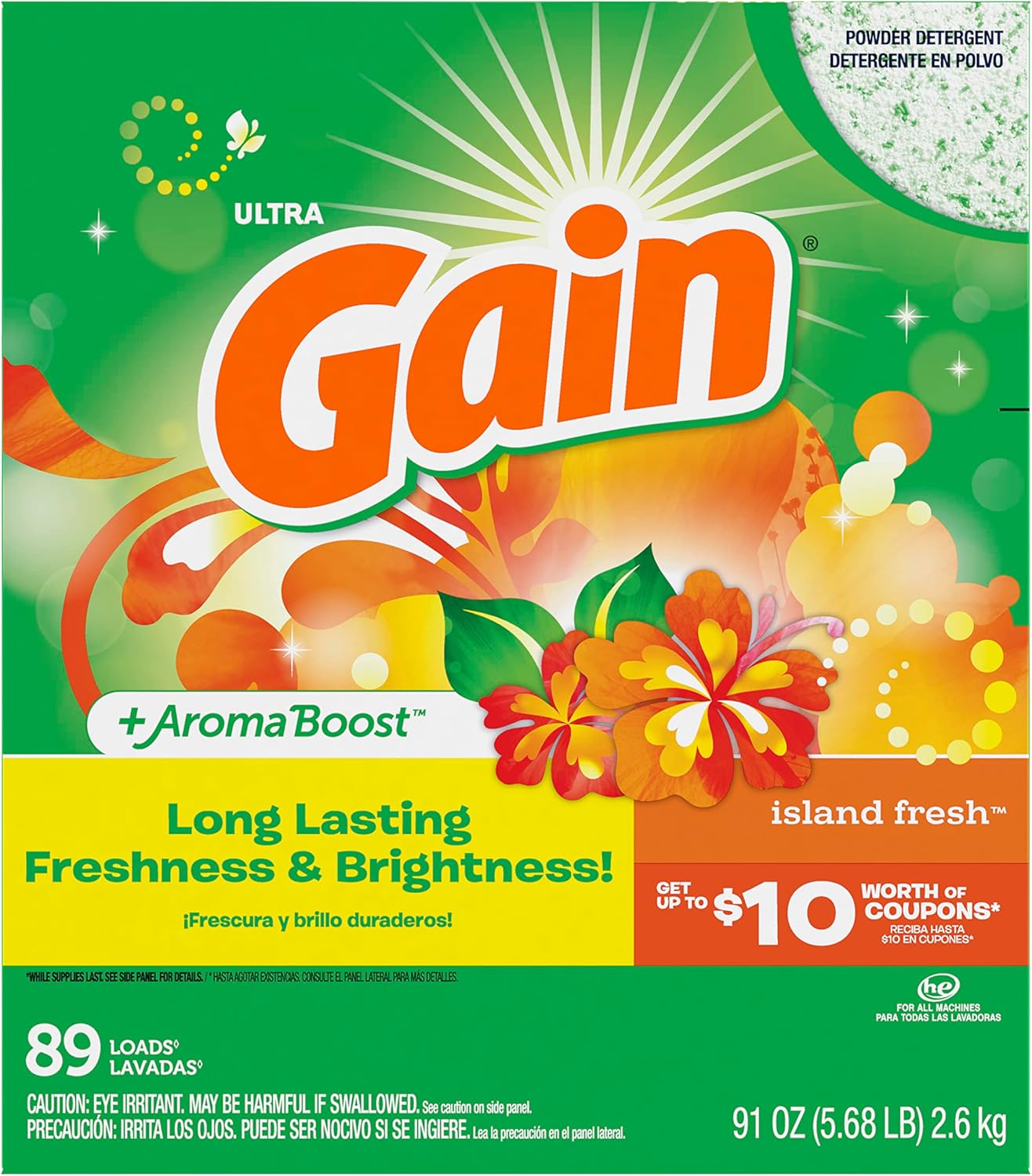 Gain Island Fresh Laundry Detergent, 91 oz