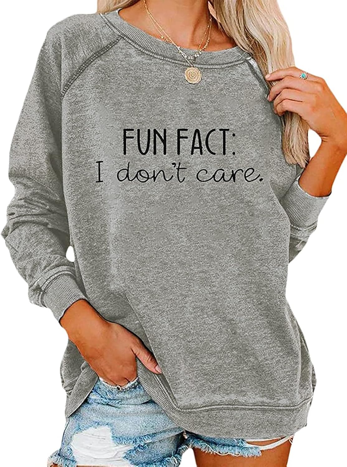 EADINVE Fun Fact Crewneck Sweatshirt