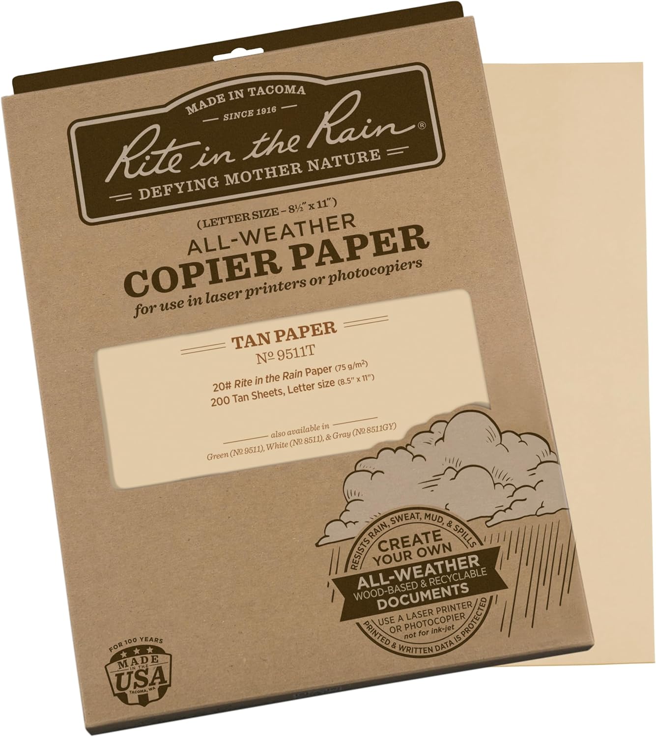 Rite In The Rain Weatherproof Copier Paper for All Conditions