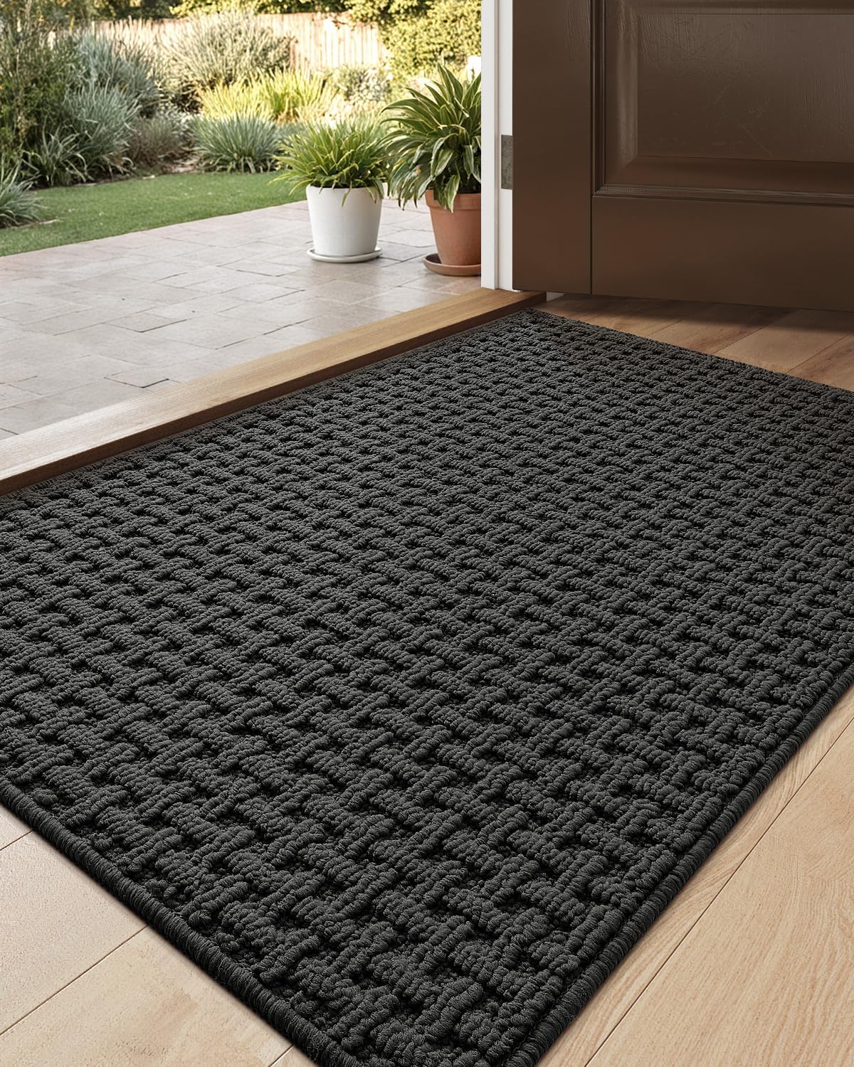 DEXI Non Slip Entryway Door Mat 24x36 for Home and Hallway