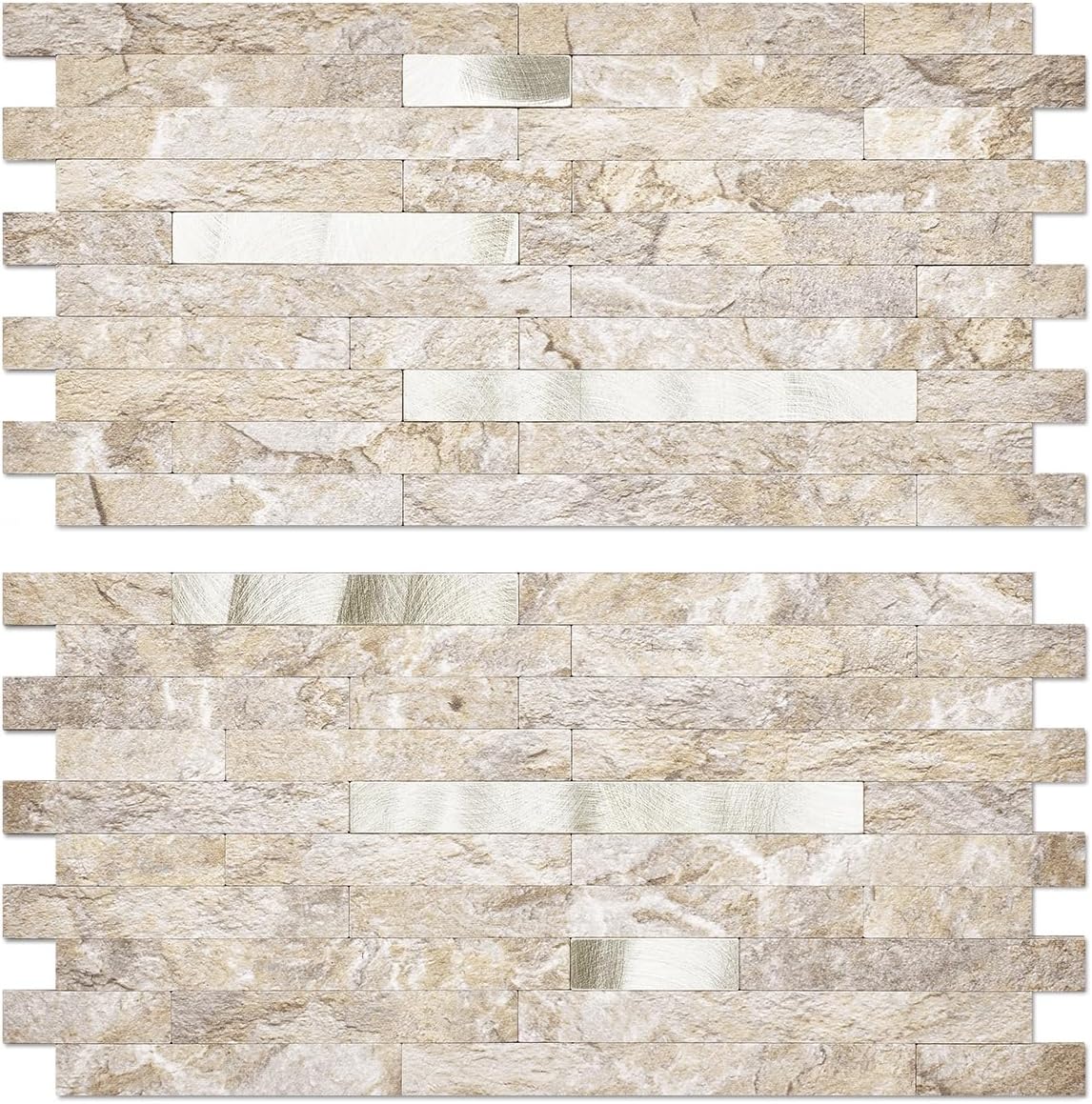 Faux Stone Peel and Stick Backsplash for Kitchen by AULIGET