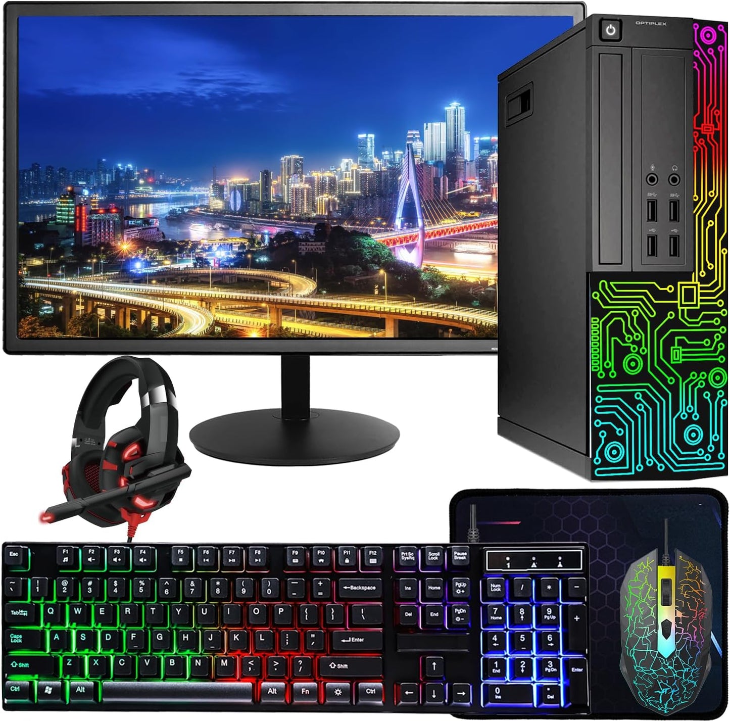 Dell OptiPlex Desktop - Ultimate Gaming Bundle, Intel Core i5, 16GB RAM, 512GB SSD