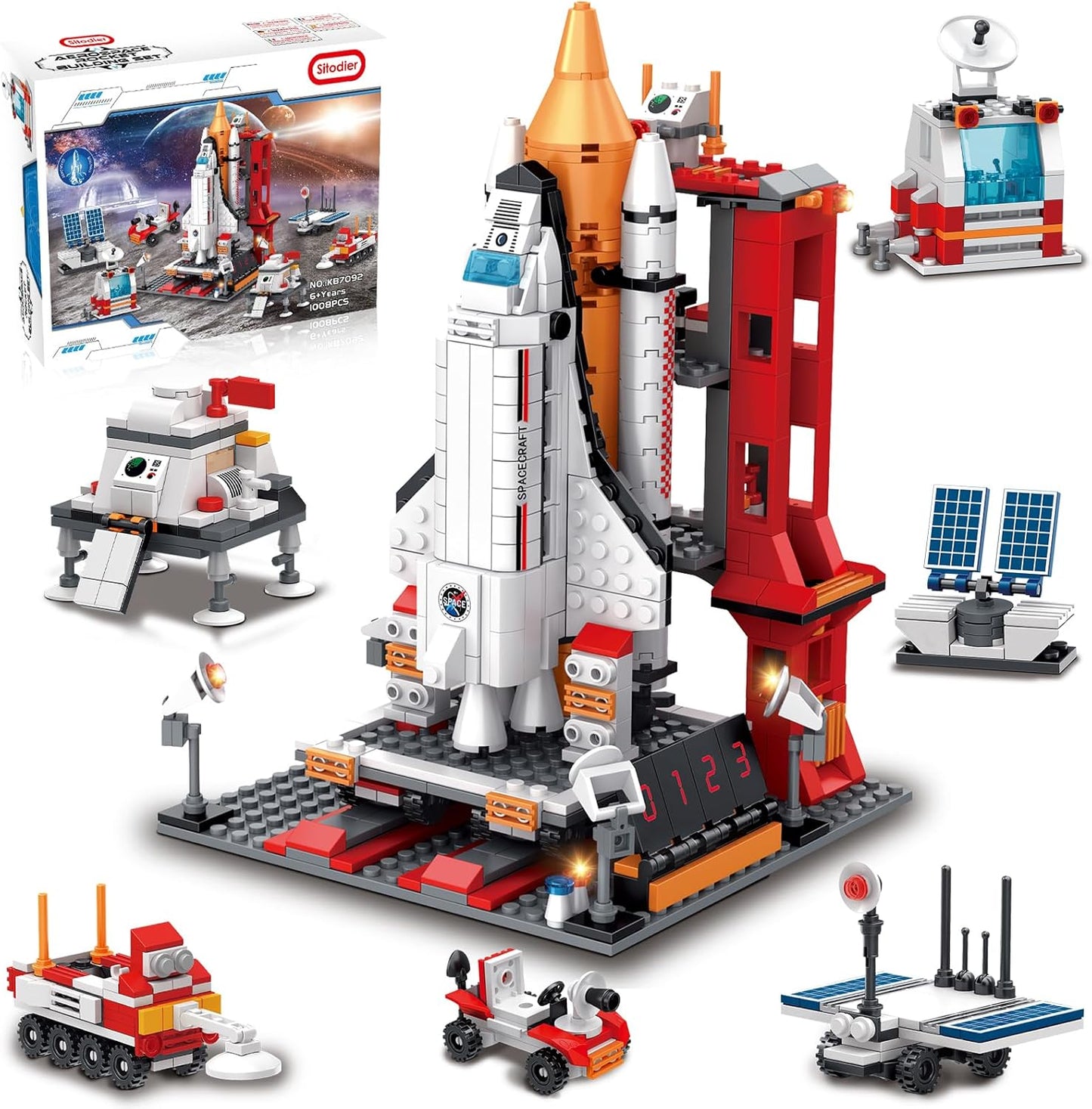 Space Exploration Shuttle Toys for Kids - 1008pcs Building Set
