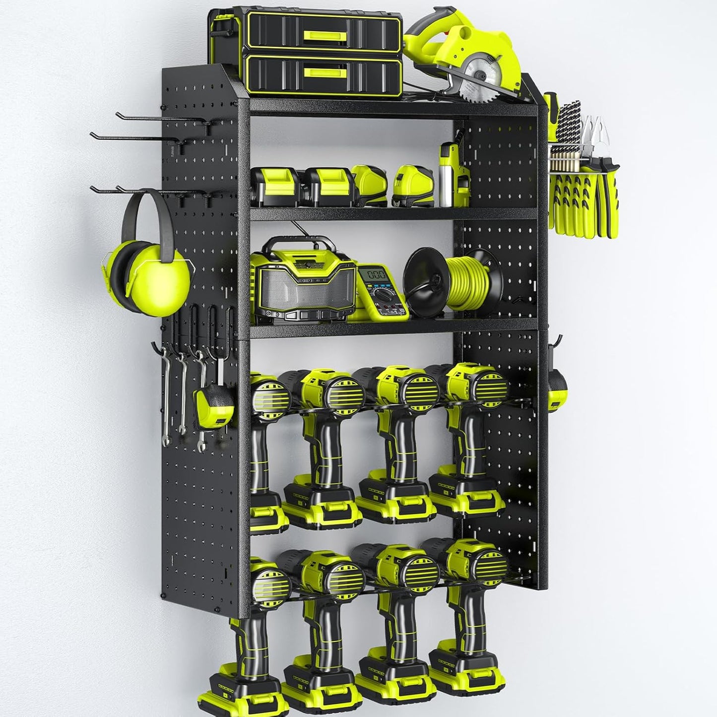 KAFAHOM Power Tool Organizer for Efficient Garage Storage