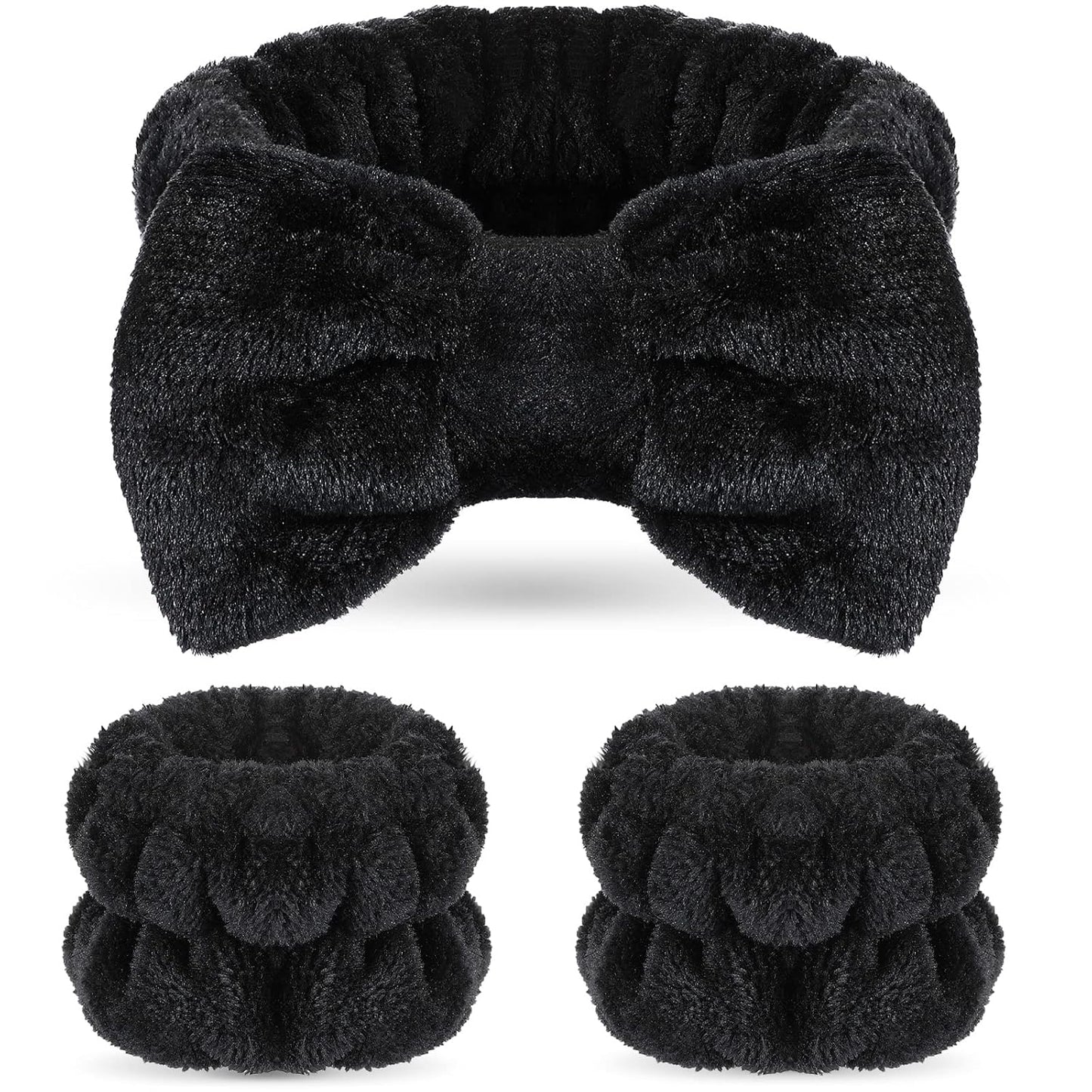 Hanaive Spa Set: Soft Headband & Wrist Towels