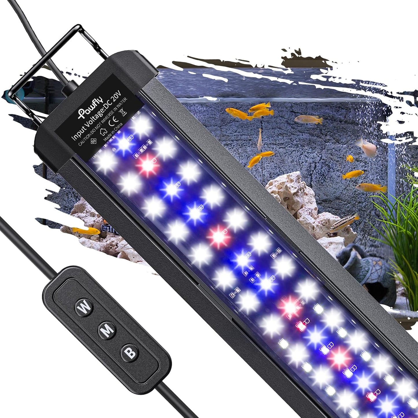 Pawfly 21W Aquarium LED Light for 30 to 36 Inch Fish Tanks