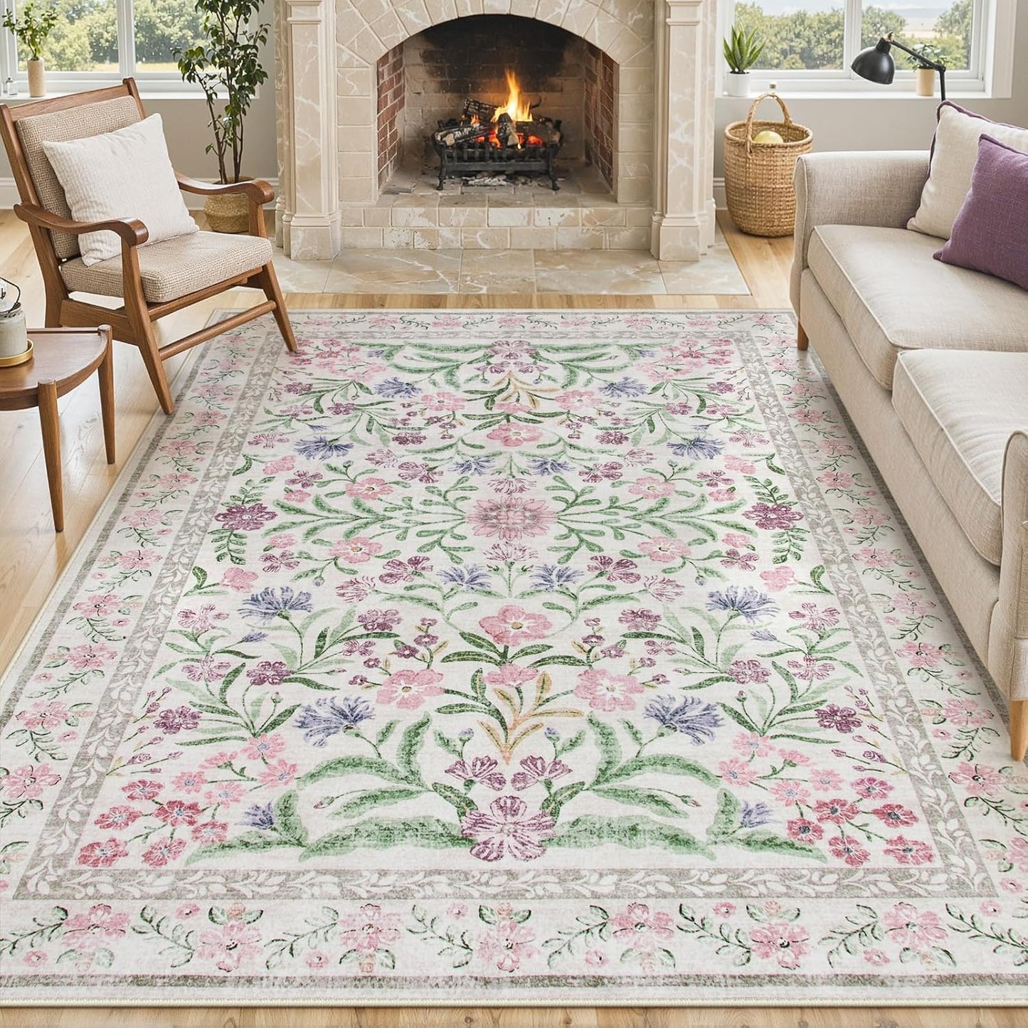 Lahome Boho 8x10 Area Rugs for Living Room and Bedroom Use