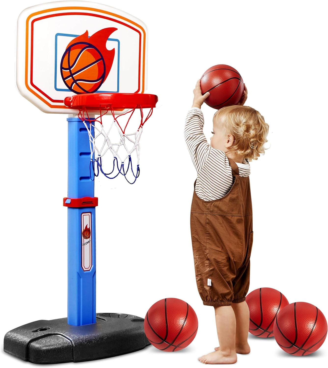 Adjustable Toddler Basketball Arcade Set - Indoor Outdoor Fun!