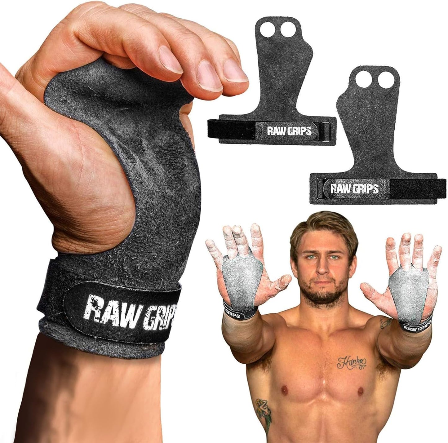 JerkFit Raw Grips 3.0 - Premium Leather Gymnastics Grips