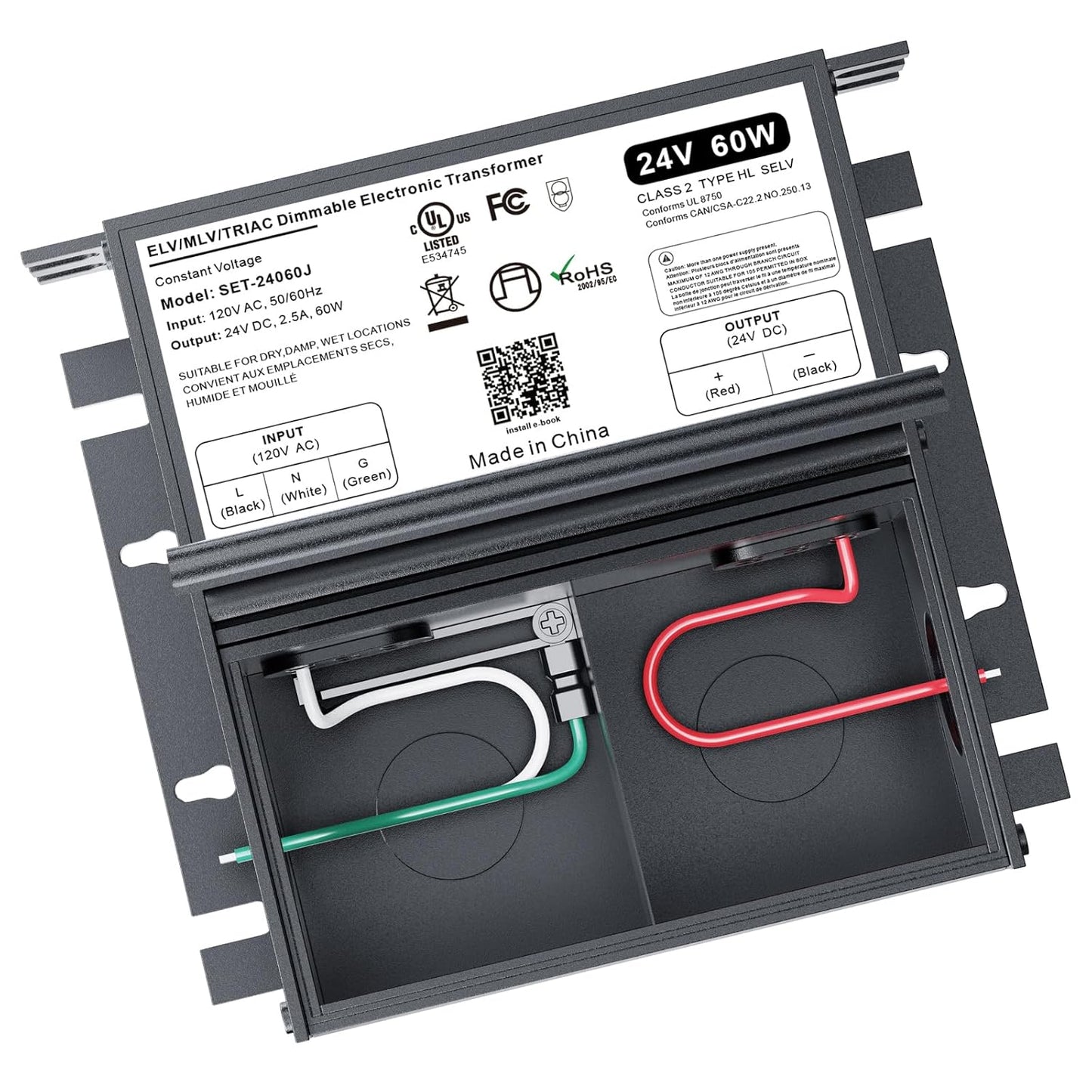 60W 24V Dimmable LED Driver for Lutron & Leviton Dimmer