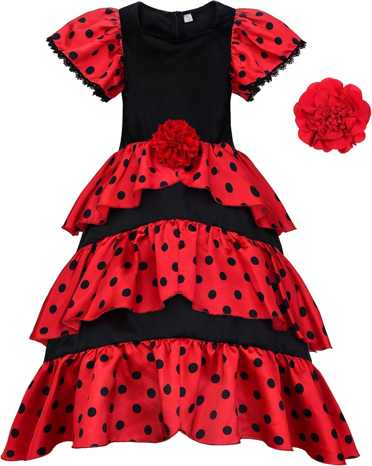 ReliBeauty Girls Flamenco Costume for Halloween and Parties