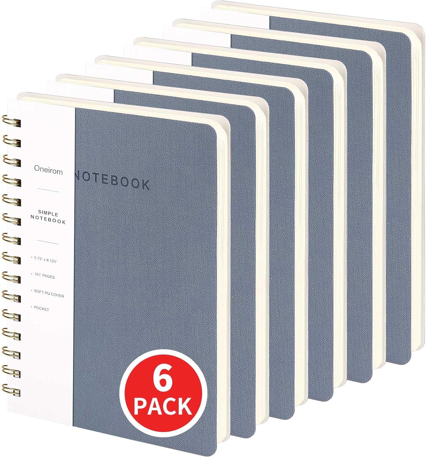Lined Spiral Notebook for Note Taking - Durable A5 Journal