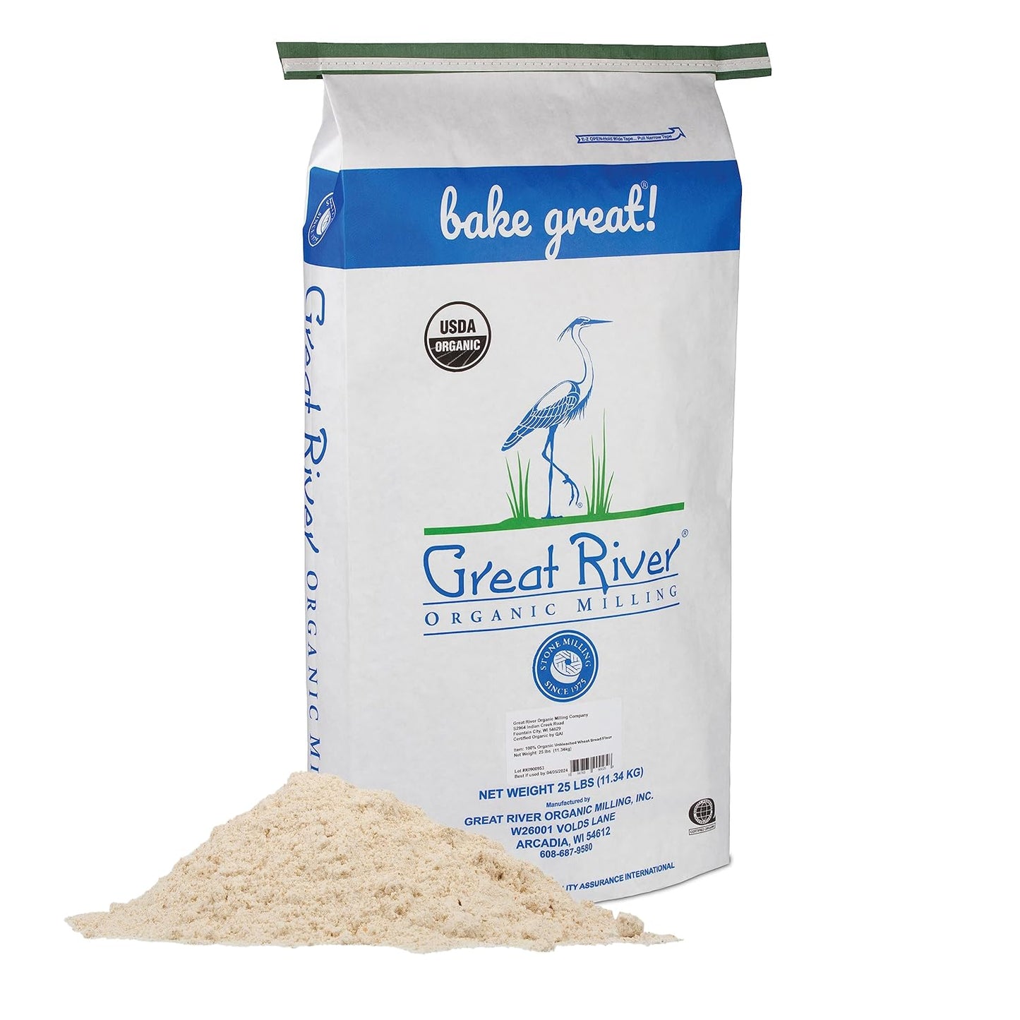 Organic Unbleached Wheat Bread Flour for Artisan Baking Needs