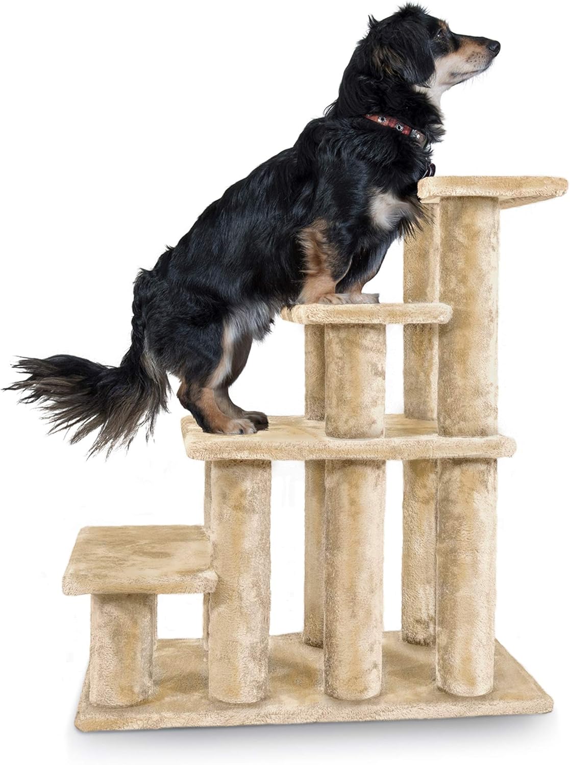 Furhaven Steady Paws Multi-Step Pet Stairs for High Beds & Sofas