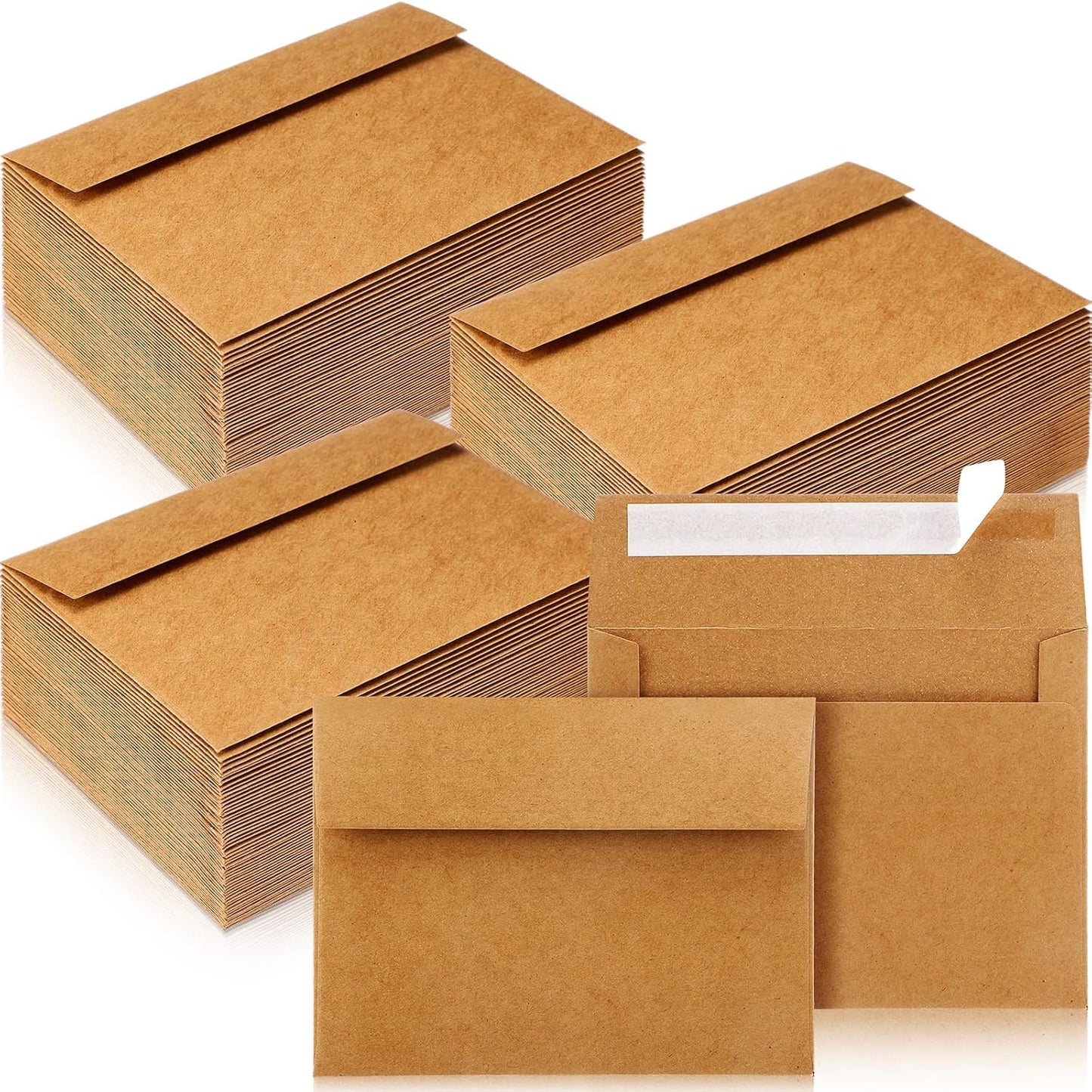Fainne 800 Pack Brown Envelopes for Invitations and Gifts