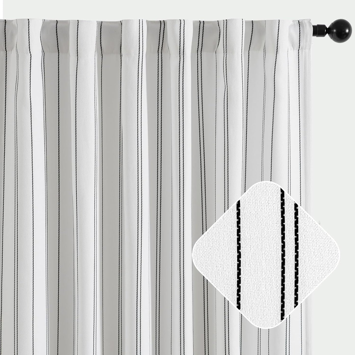 Classic Black and White Striped Curtains for Modern Homes
