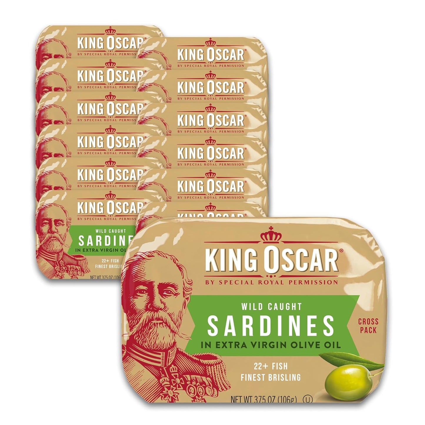 King Oscar Two-layer Sardines in Extra Virgin Olive Oil Pack