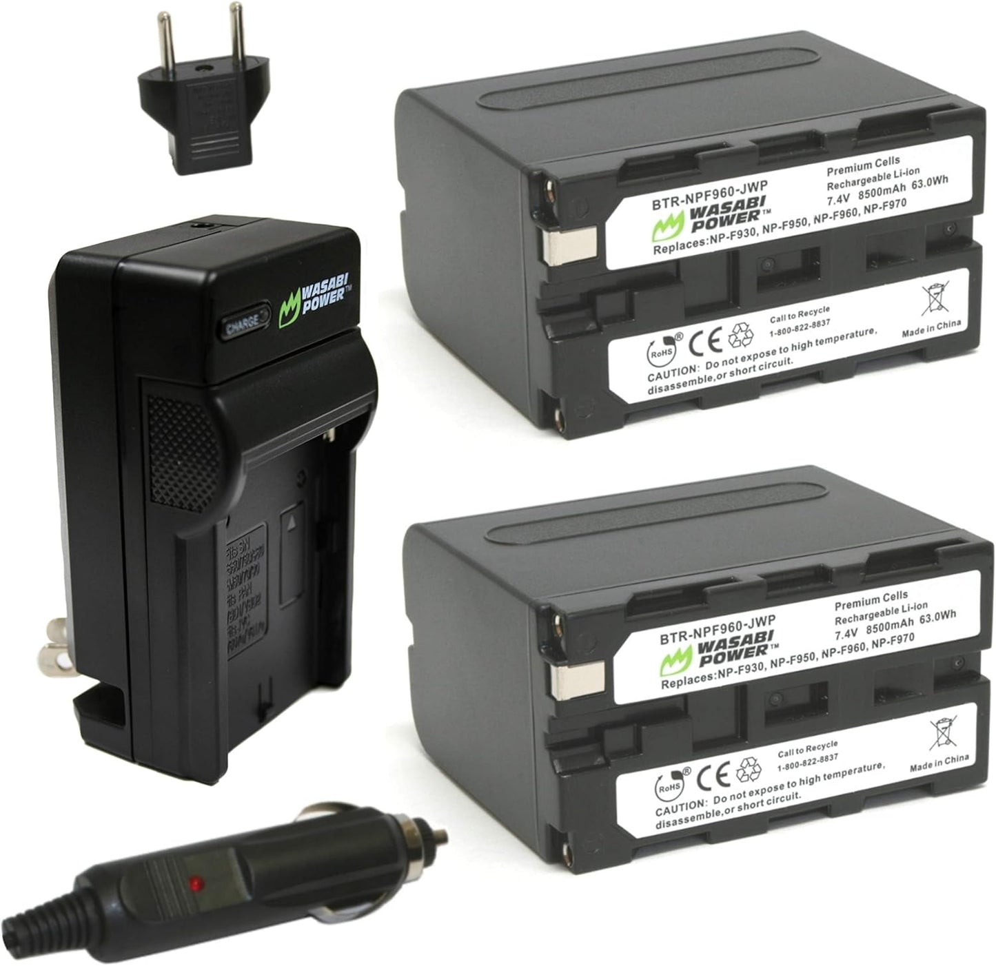Wasabi Power Battery Pack and Charger for Sony NP-F Series