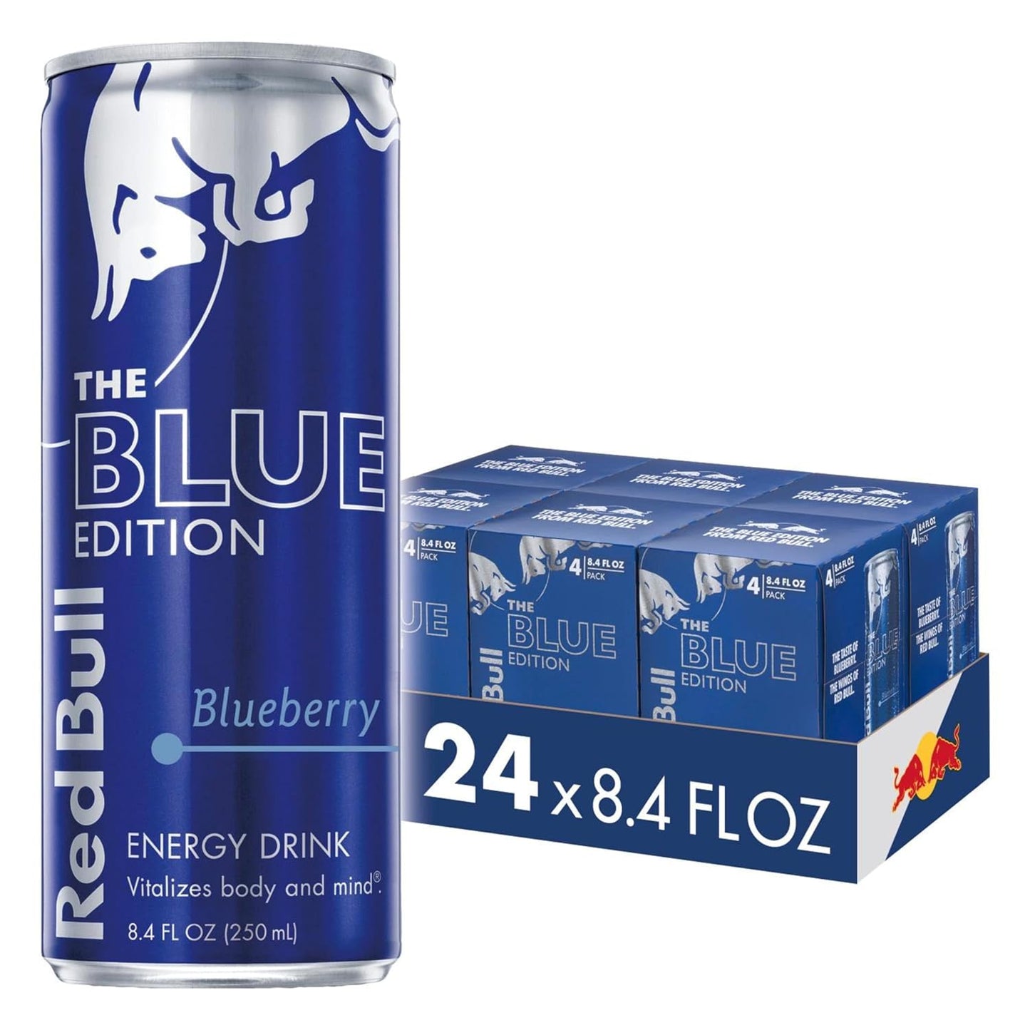 Red Bull Blue Edition Energy Drink with Blueberry Flavor and Caffeine