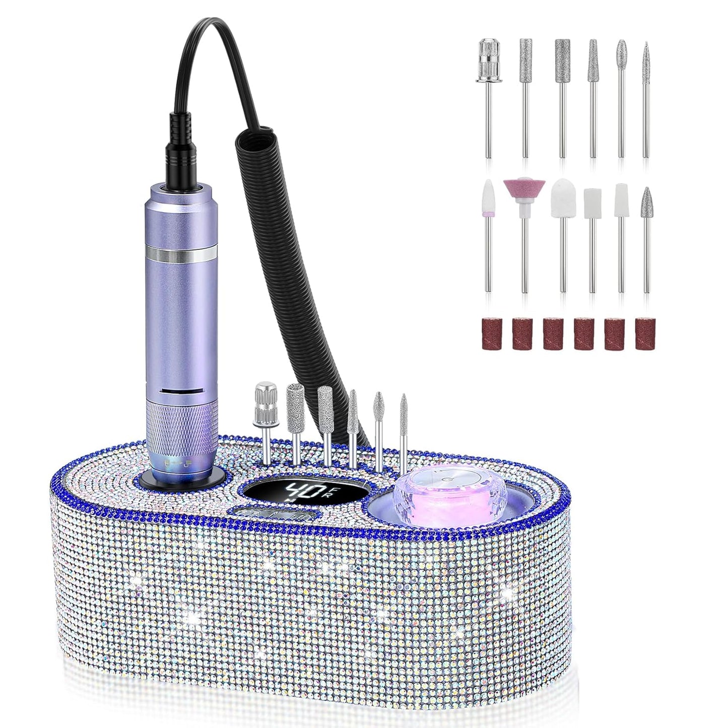 Professional Nail Drill Kit for Acrylic Nails - 40000RPM E-File