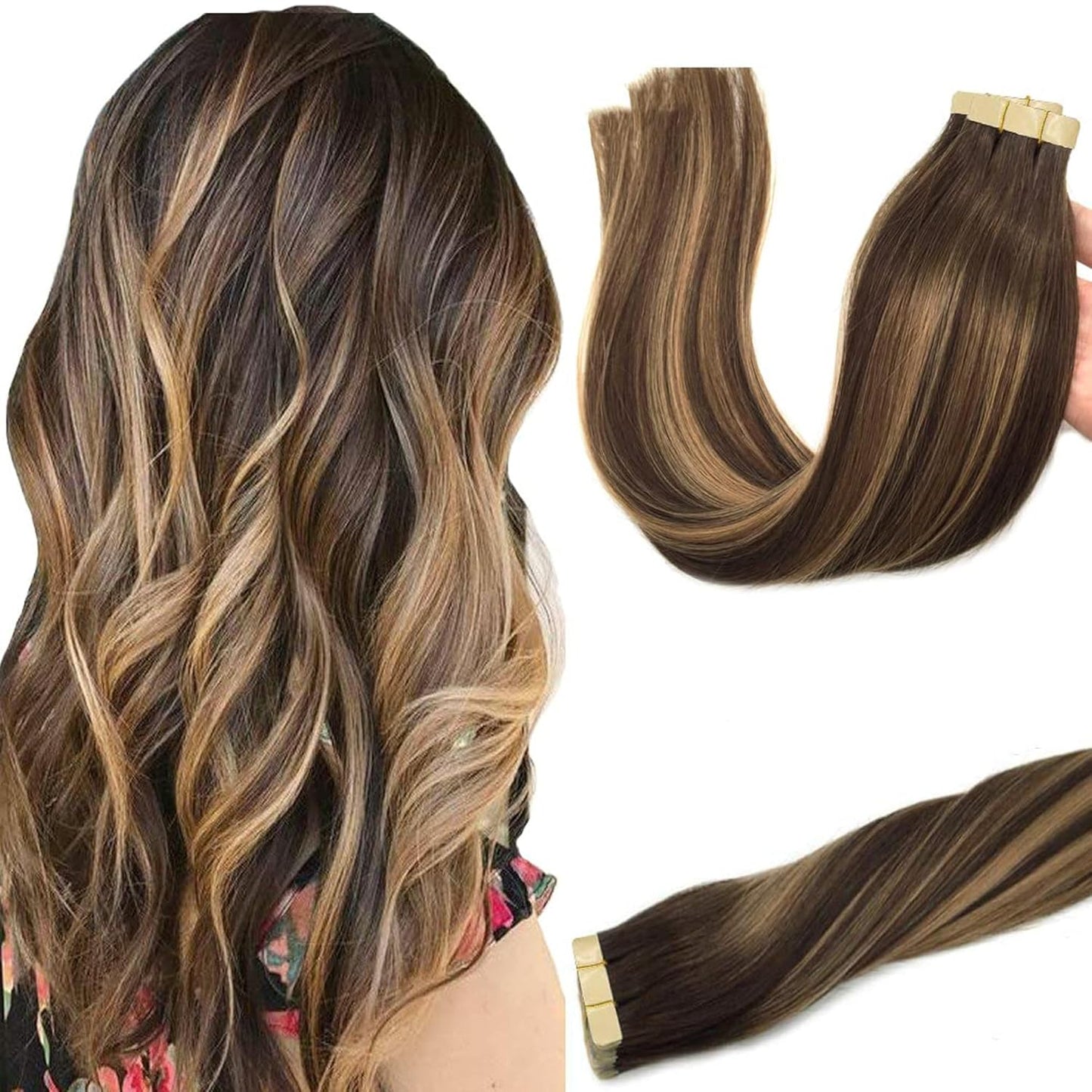 GOO GOO Tape in Hair Extensions for a Stunning Balayage Look