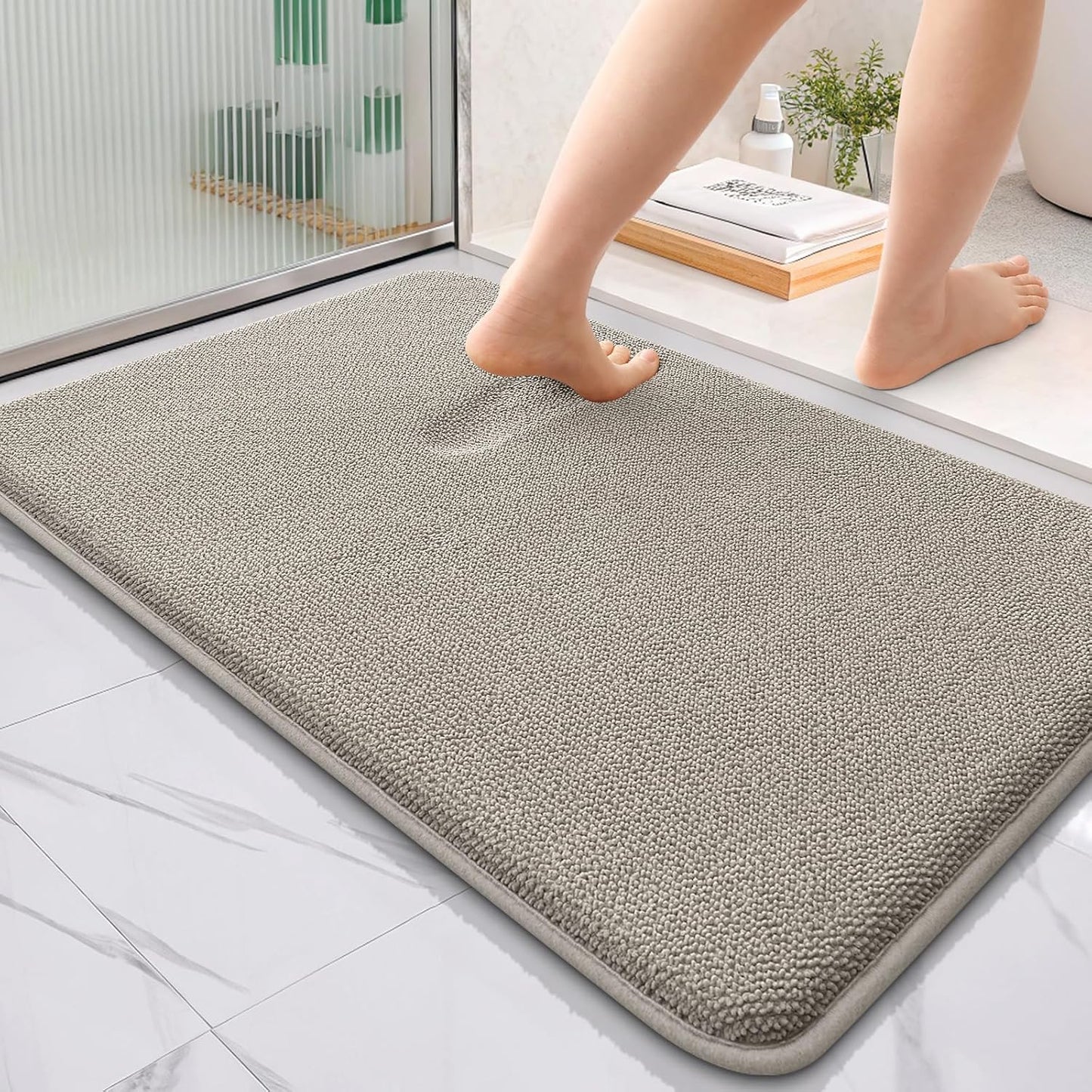 OLANLY Thick Memory Foam Bath Mat Rug for Luxurious Comfort