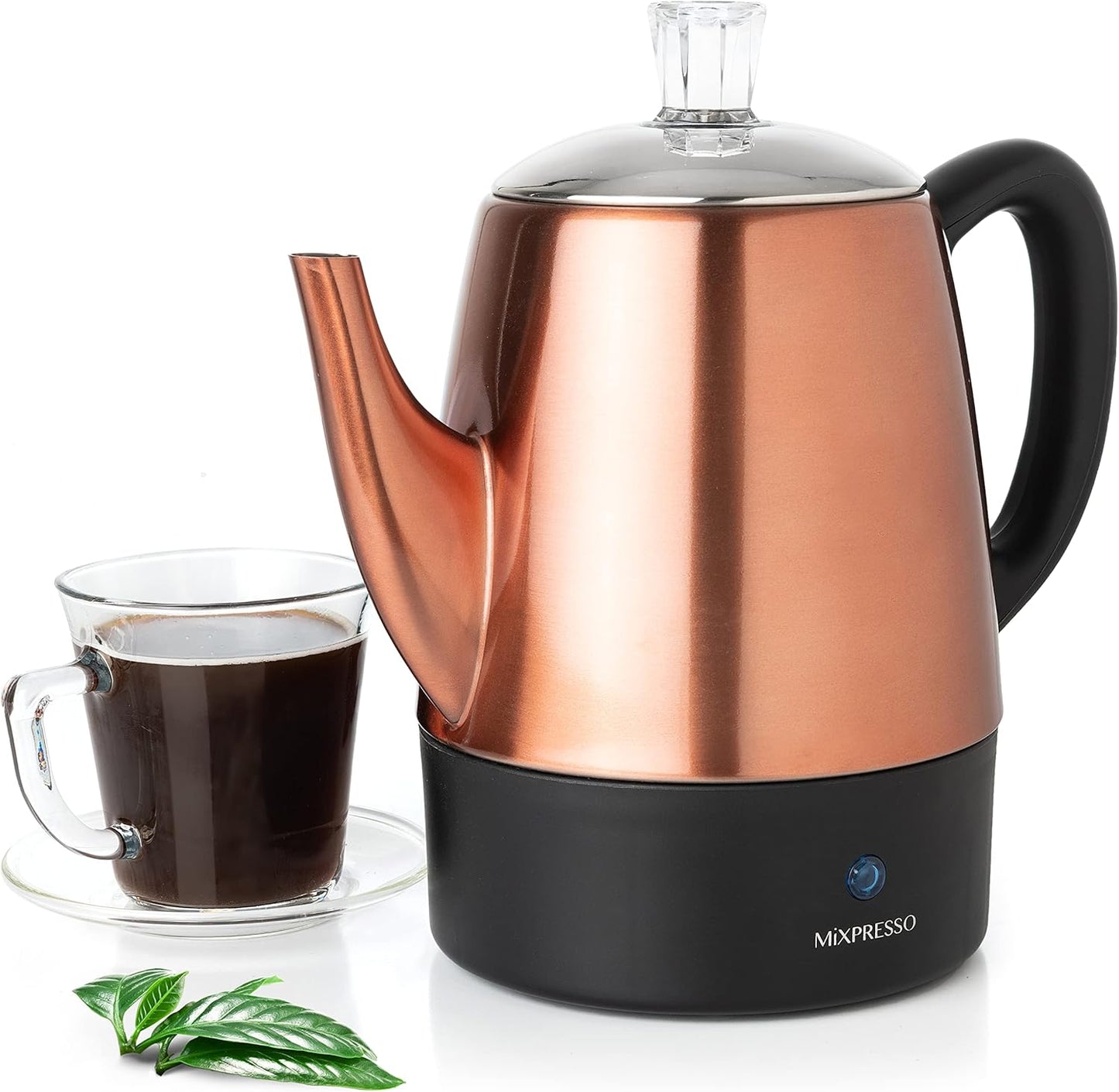 Mixpresso Electric Coffee Percolator with Copper Body