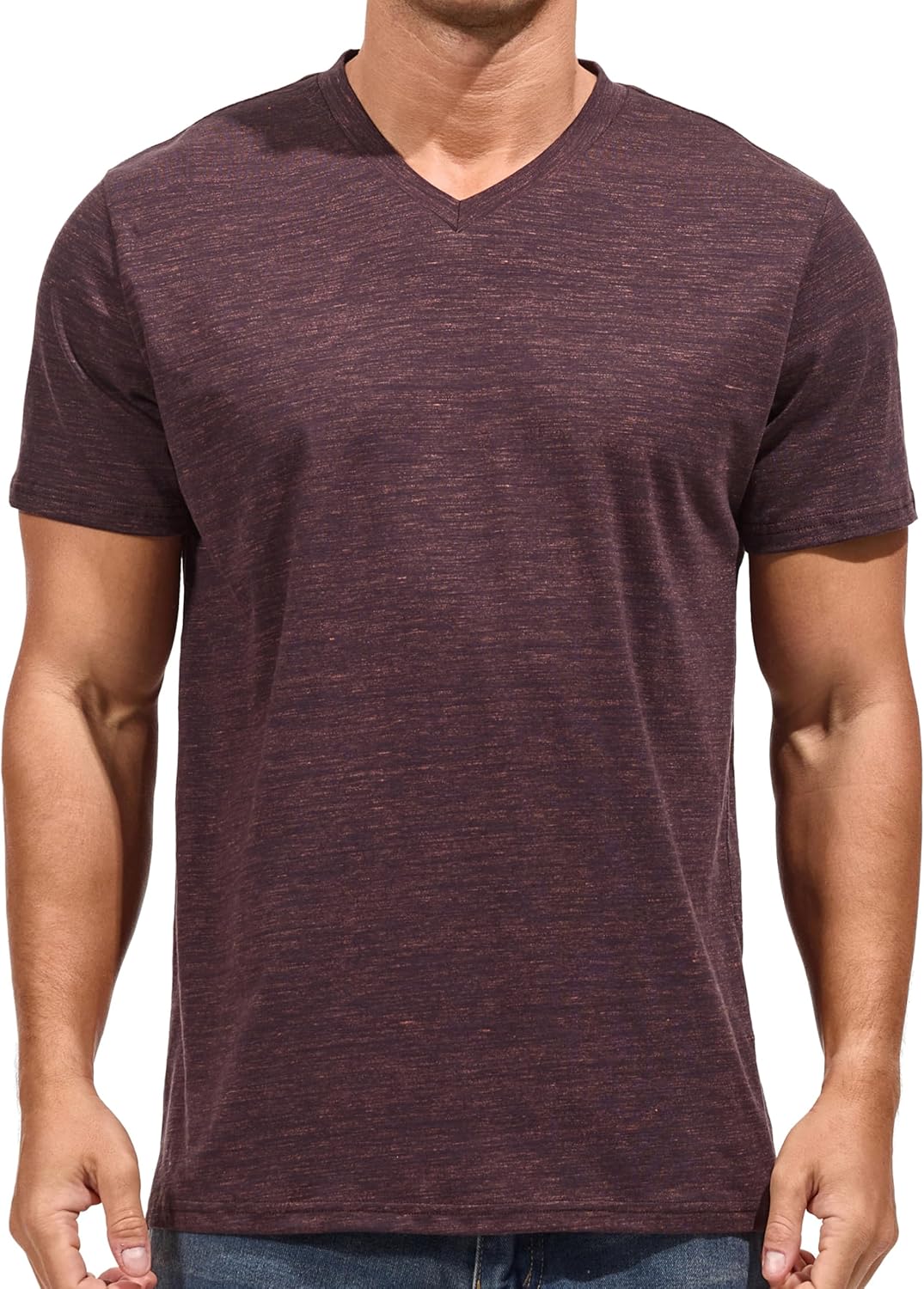 KLIEGOU Men's V Neck T Shirts - Stylish Fitted Casual Tees