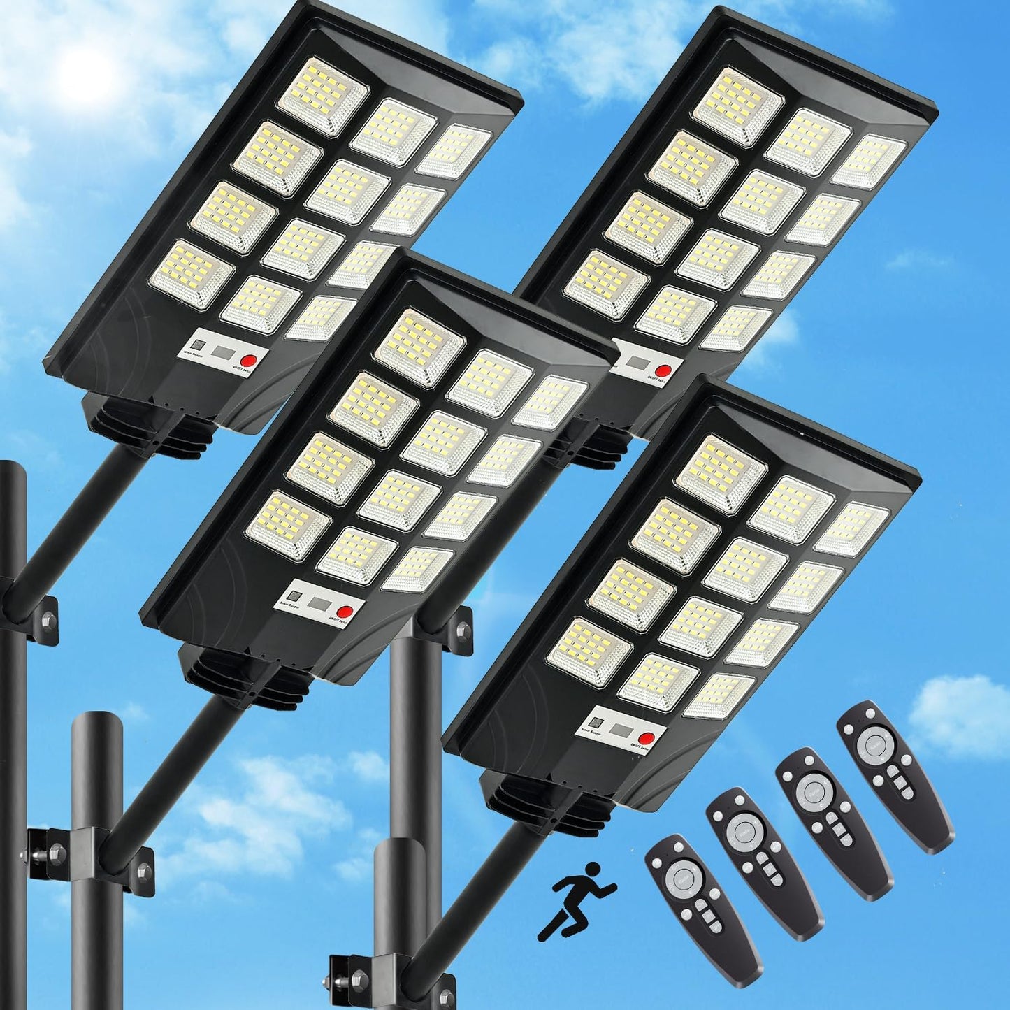 Super Bright 600W Solar Street Lights for Outdoor Parking Lots
