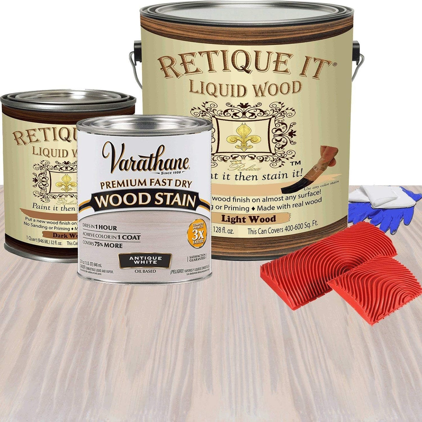Retique It Liquid Wood - Gallon Light Wood with Antique White Stain