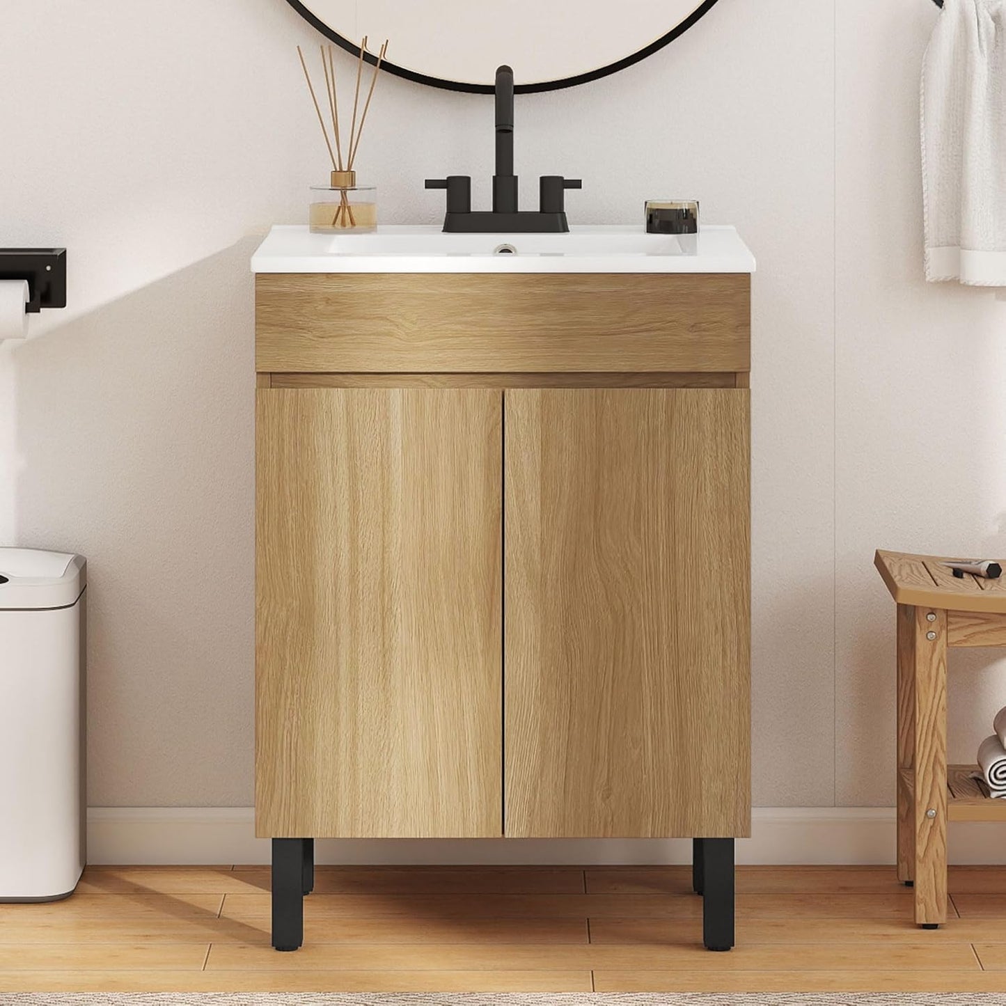 YITAHOME 24 Inch Bathroom Vanity with Sink for Small Spaces