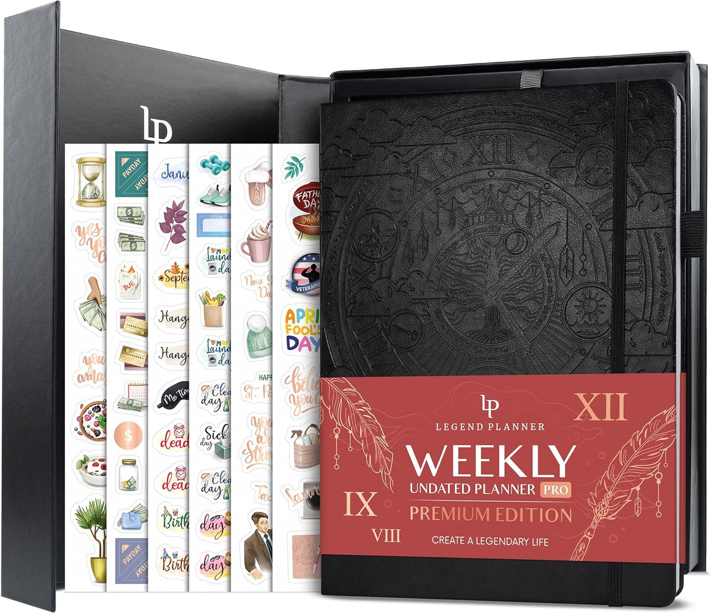 Legend Planner PRO Premium Large Undated Weekly & Monthly Planner