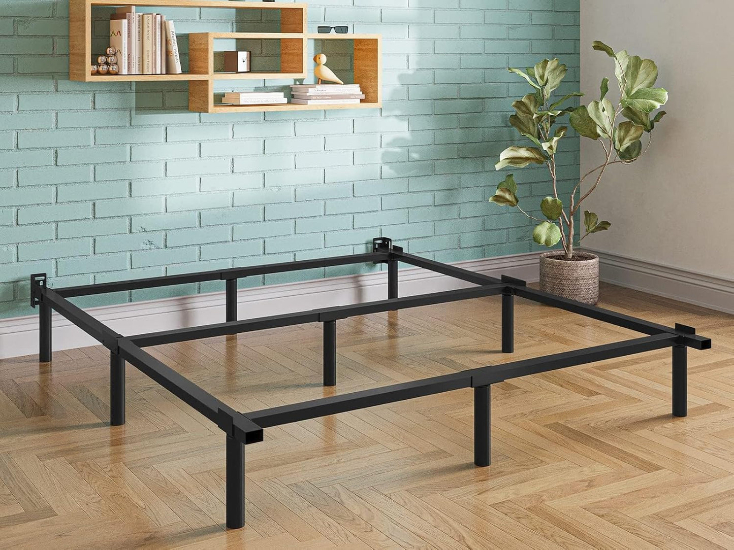 Heavy-Duty Queen Bed Frame for Box Spring with Quick Assembly