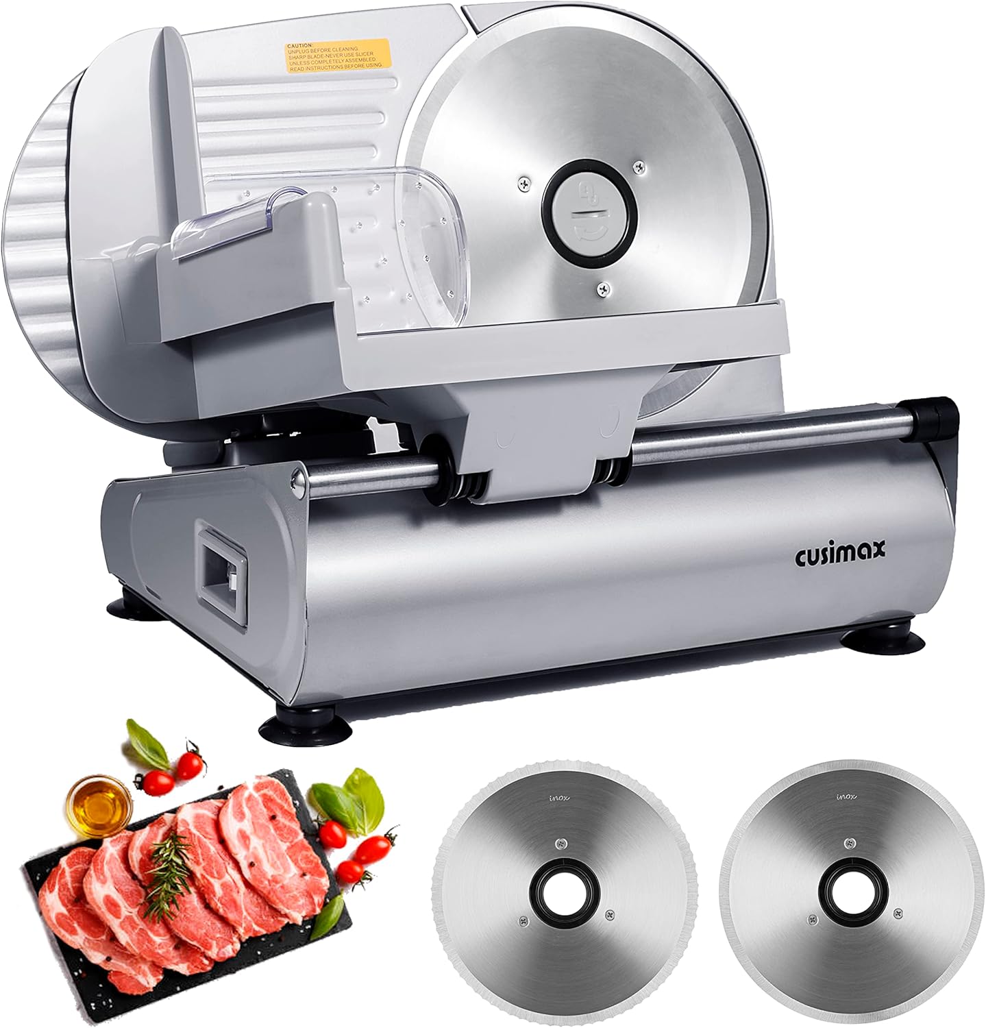 Electric Meat Slicer with Adjustable Thickness for All Foods