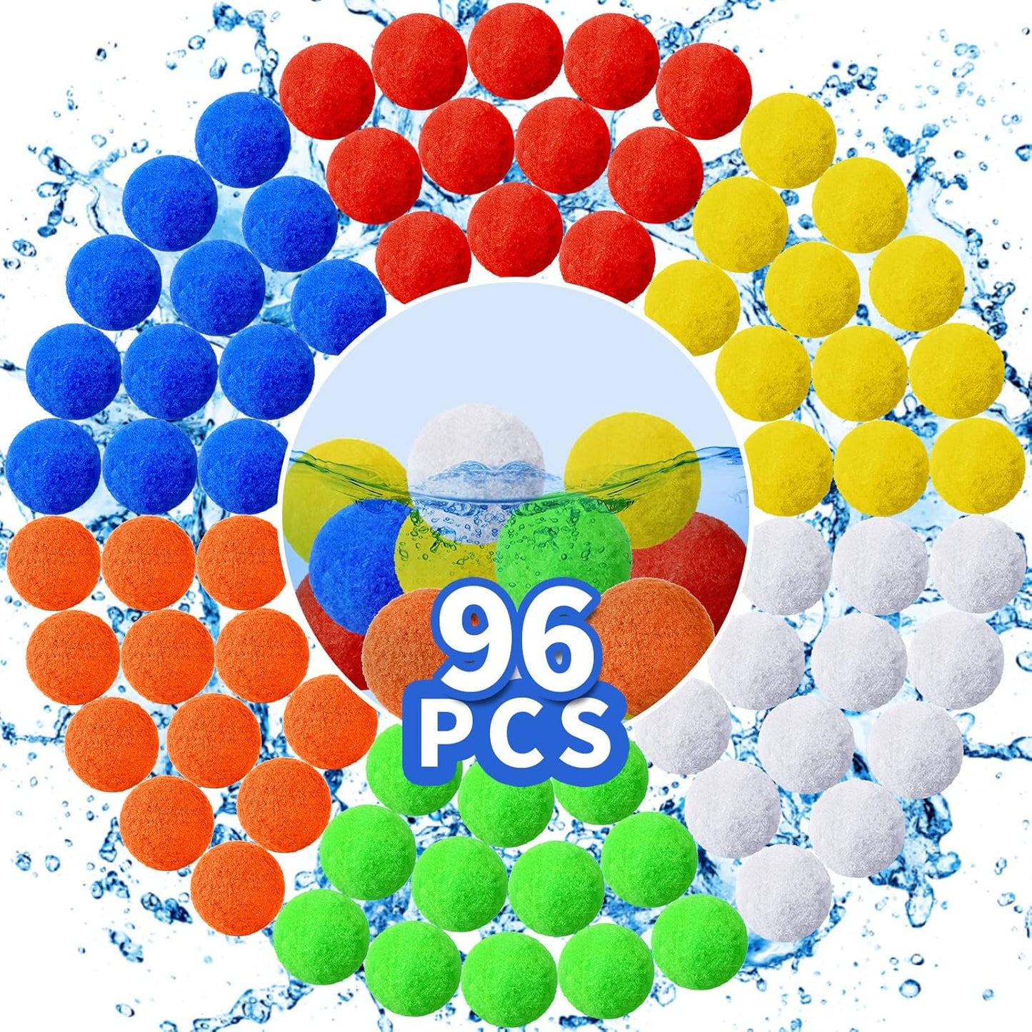 96 Pcs Reusable Water Balls for Ultimate Summer Fun