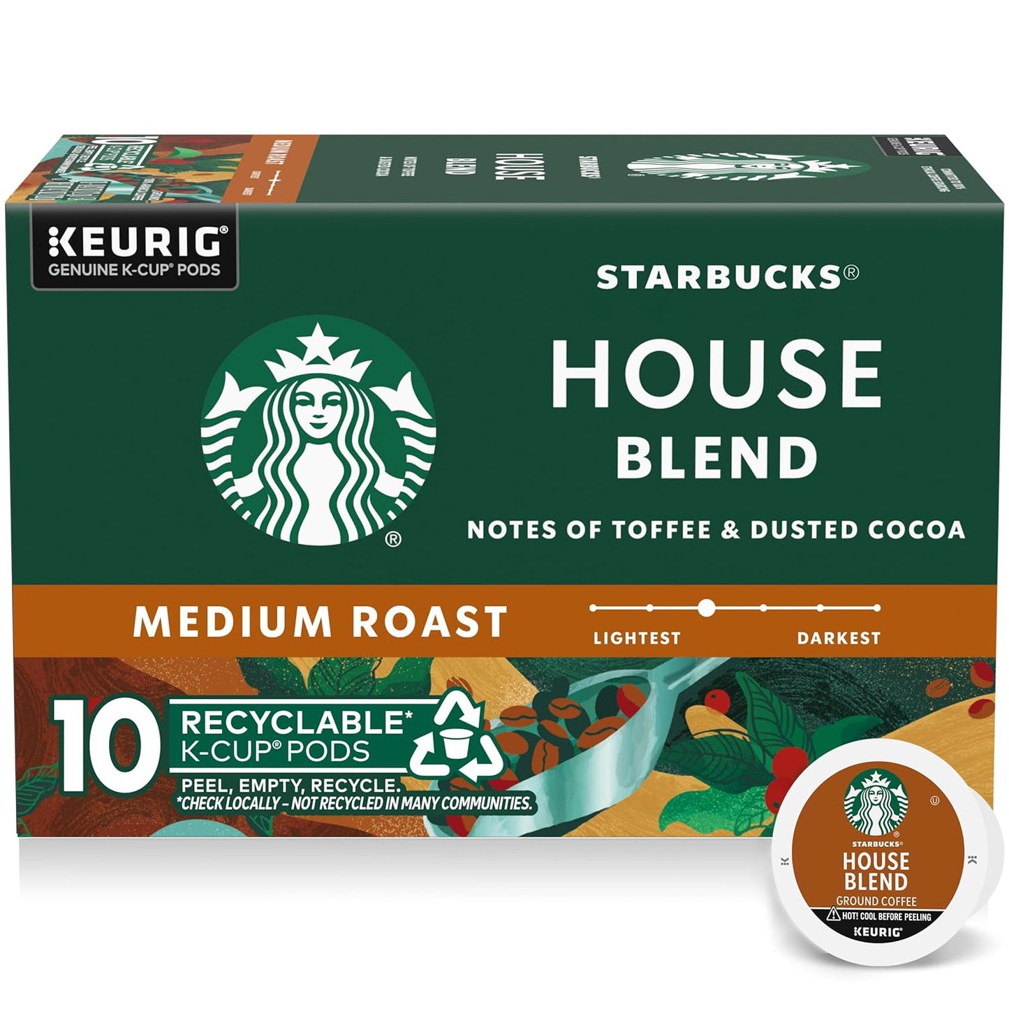Starbucks Medium Roast House Blend K-Cup Pods