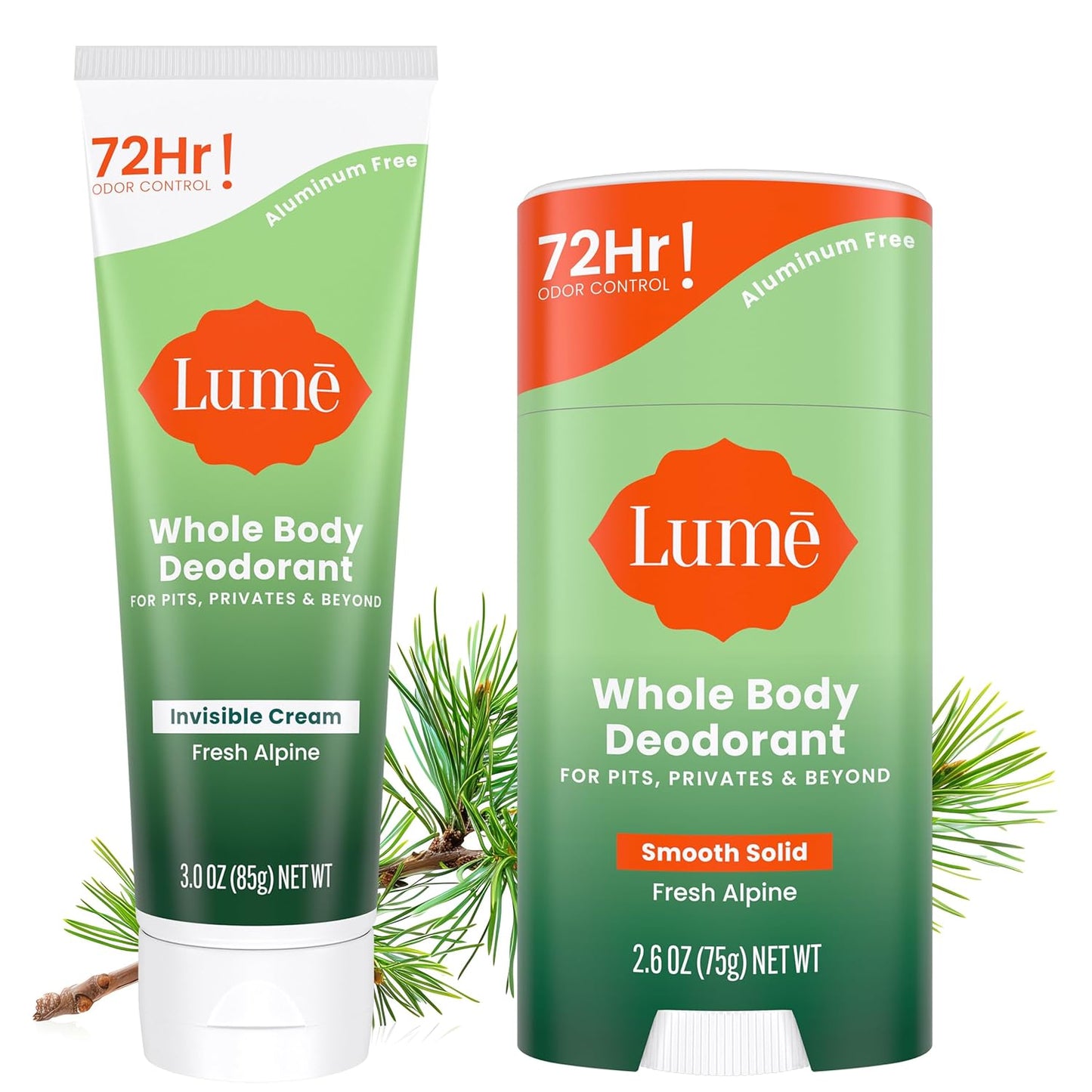 Lume Whole Body Deodorant Bundle for 72 Hour Odor Control