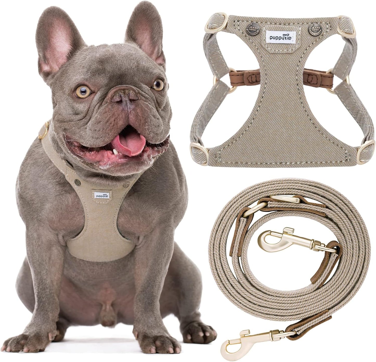 Puppytie No Pull Dog Harness with Multifunction Leash for Medium Dogs