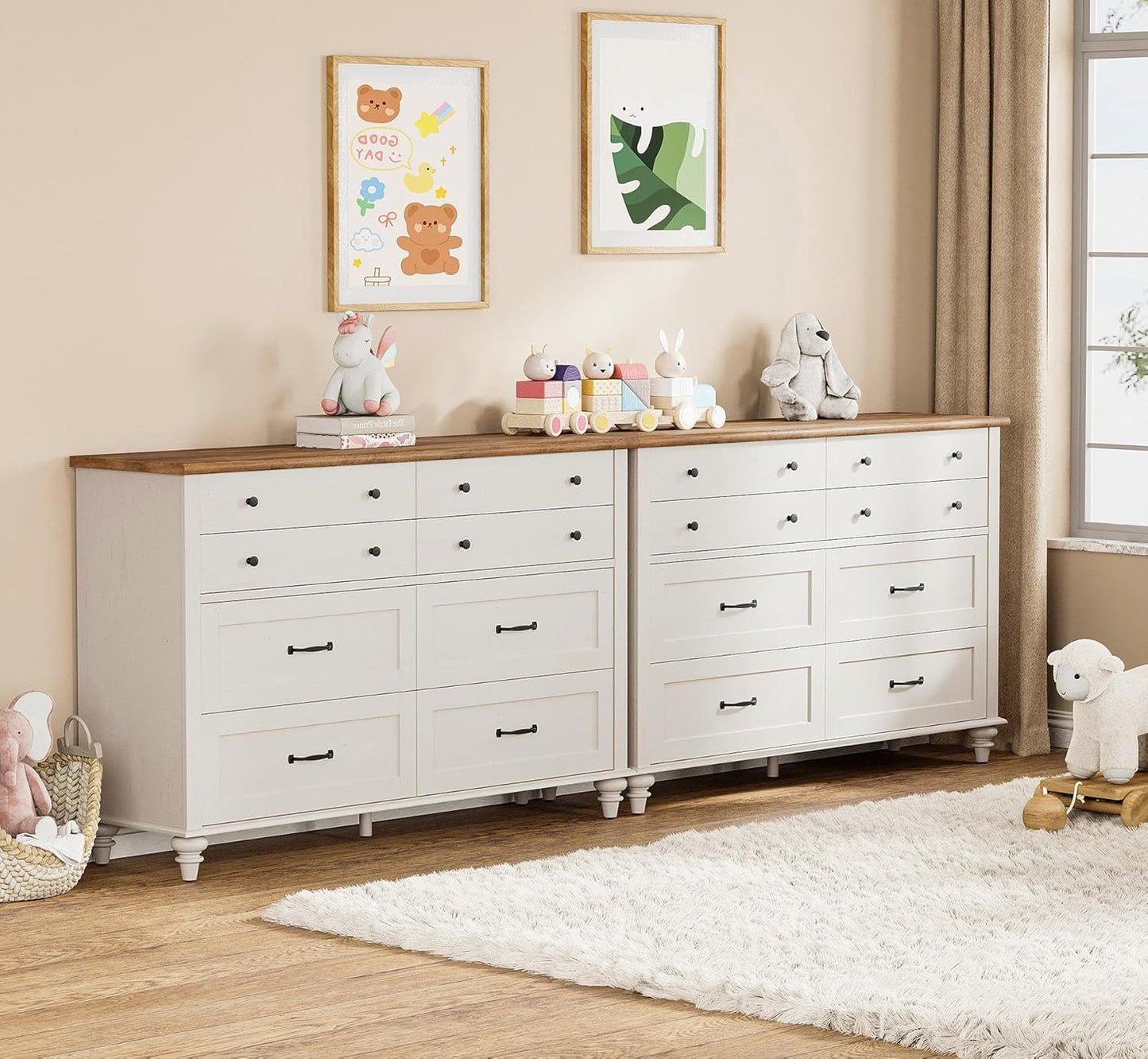 2-in-1 Kids Dresser with 16 Drawers for Nursery and Bedroom