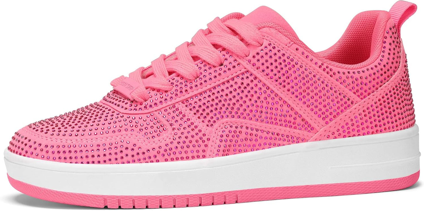 Fashion Sparkle Rhinestone Sneakers for Women - Stylish Comfort