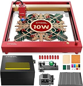 xTool D1 Pro 10W Laser Engraver with 4-in-1 Rotary Attachment