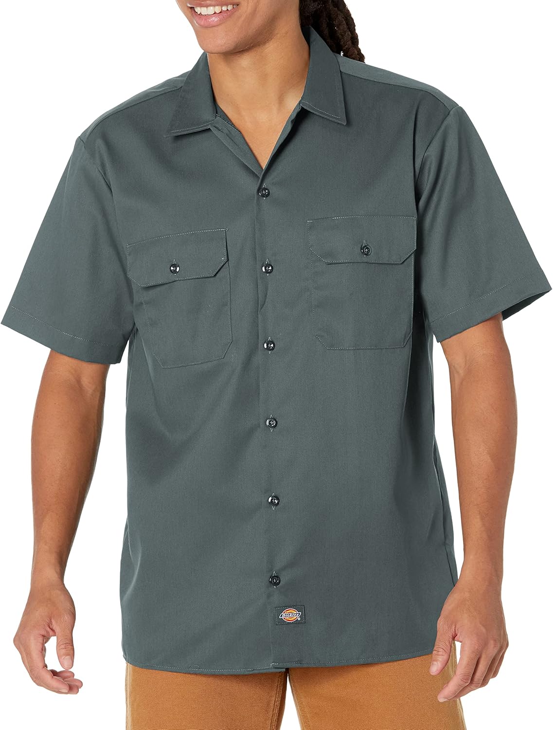 Dickies Mens Short Sleeve Work Shirt for Daily Wear and Comfort
