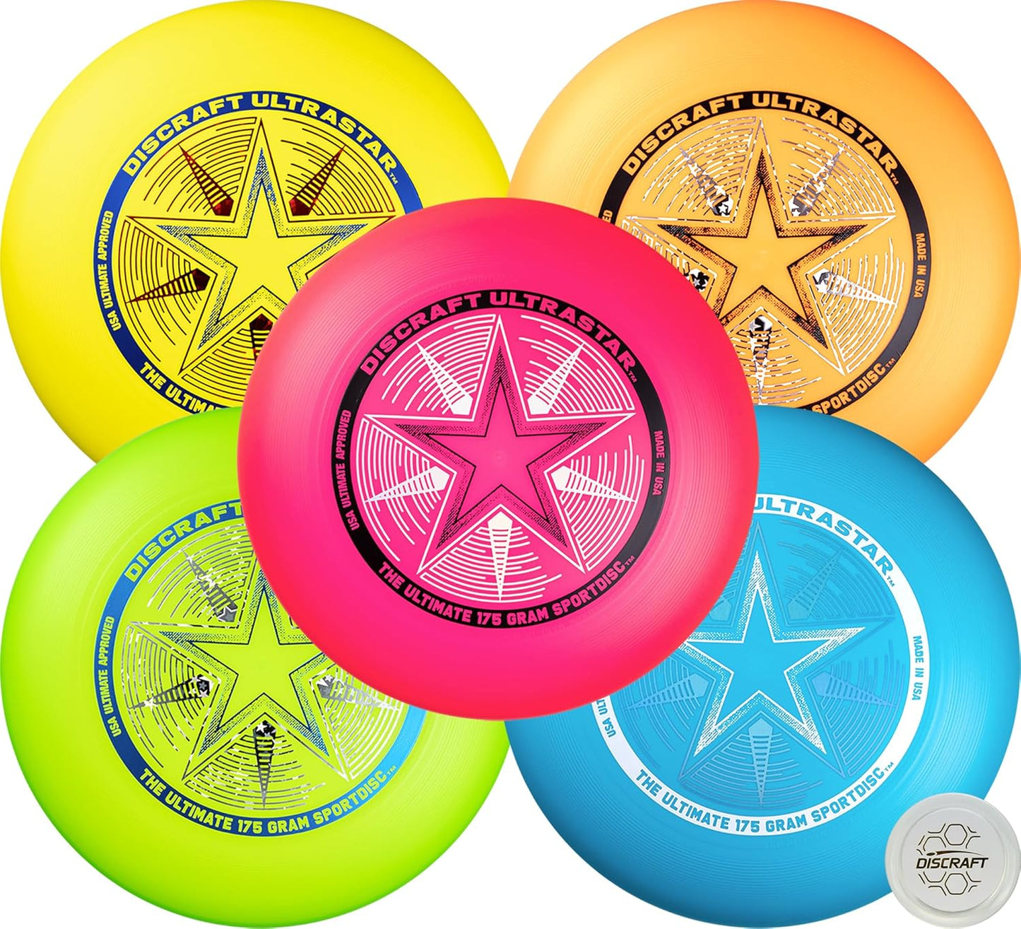 Discraft 5-Pack Premium Ultimate Discs - Neon Colors
