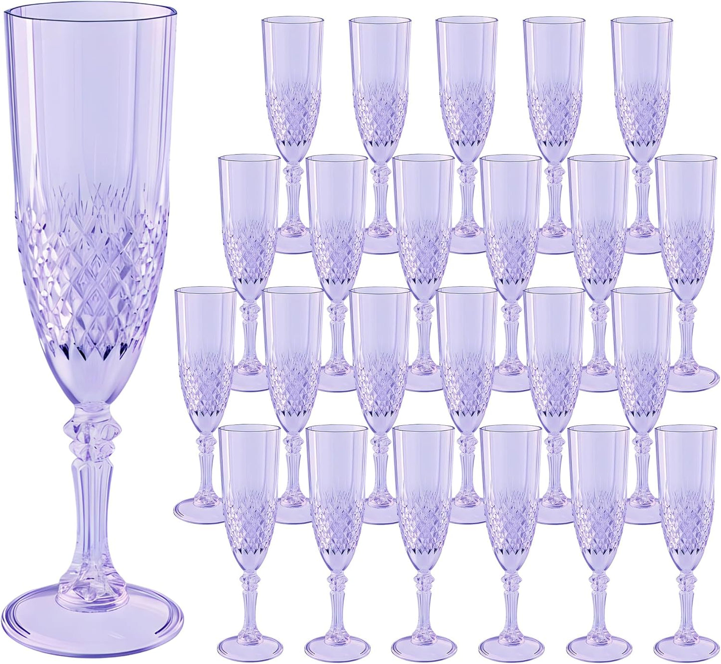 Plastic Champagne Flutes Set of 24 for Elegant Celebrations