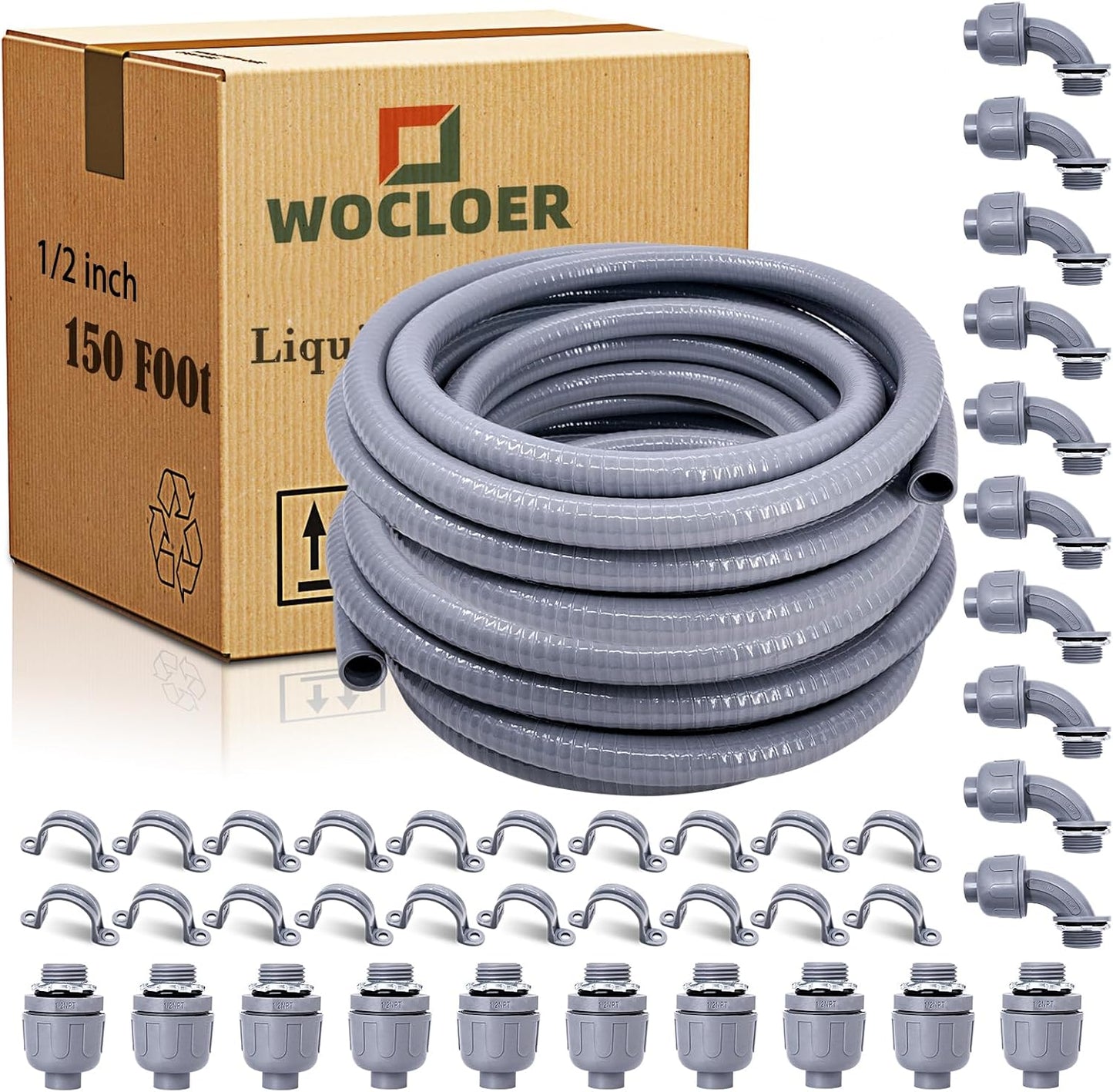 1/2 inch Liquid-Tight Conduit Kit for Flexible Electrical Needs