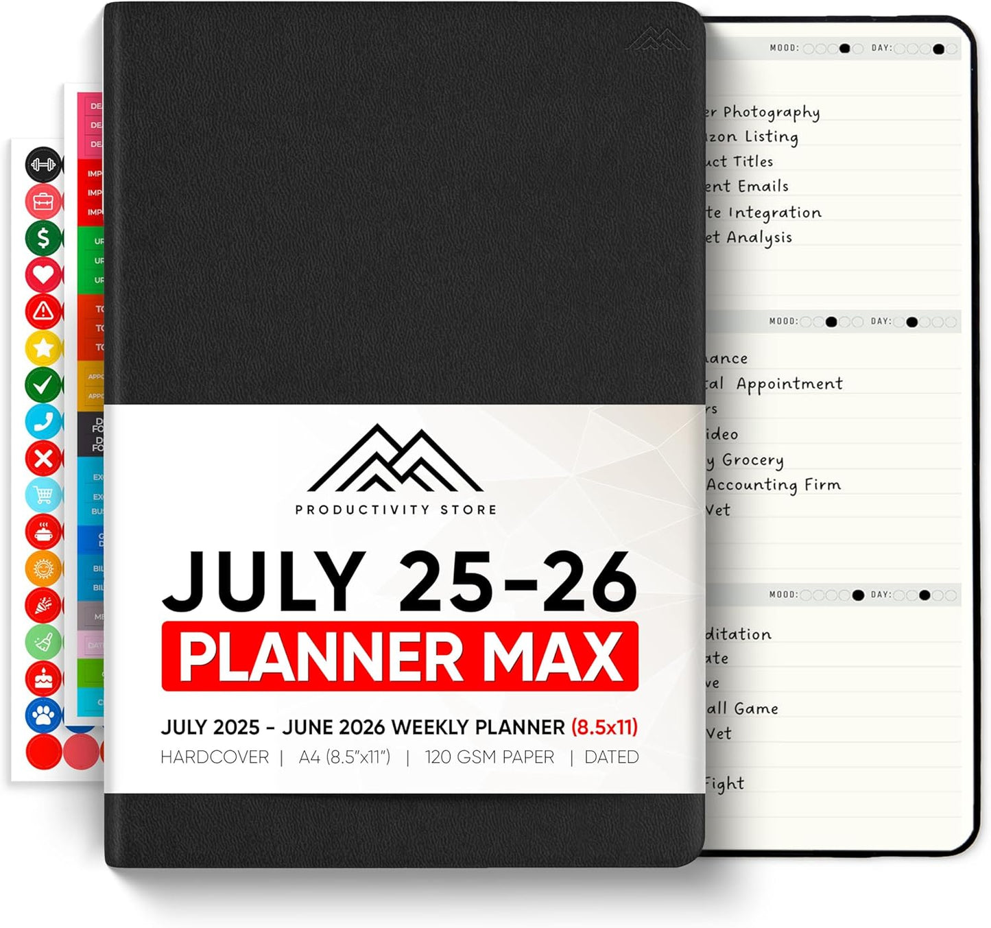 July 2025-2026 Planner 8.5 x 11 Pro Max for Productivity
